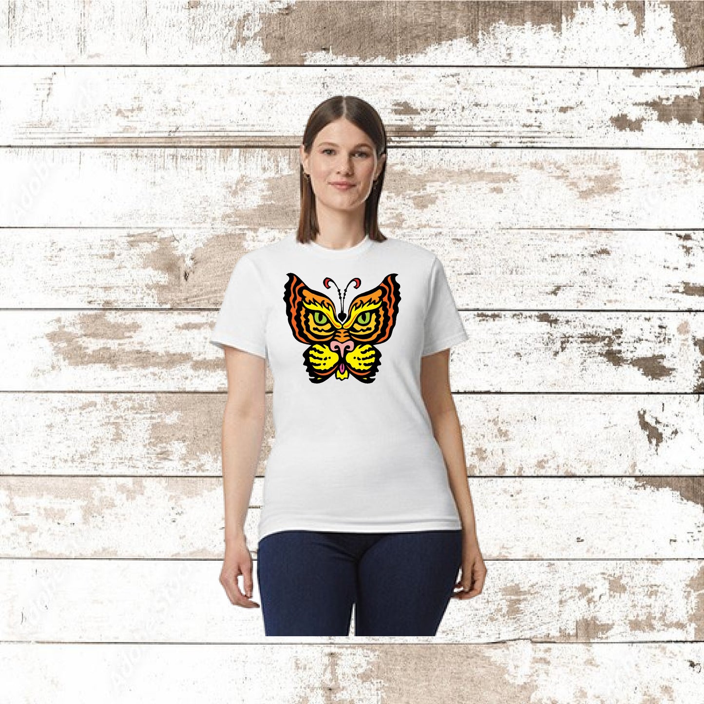 DEZERT GRAPHIC WORX,T-SHIRT,100% COTTON,BUTTERFLY