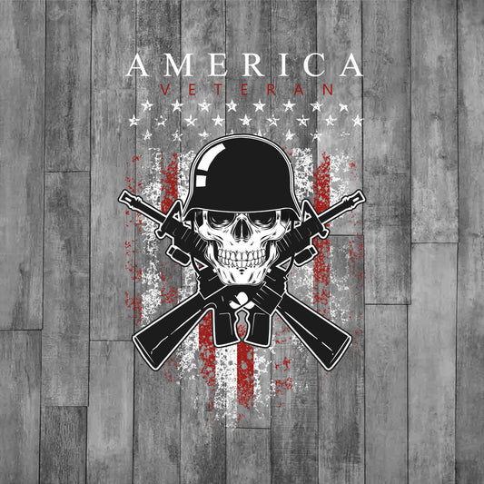 American Veteran Skull DTF Transfer, Dezert Graphic Worx, Yucca Valley,
CA,