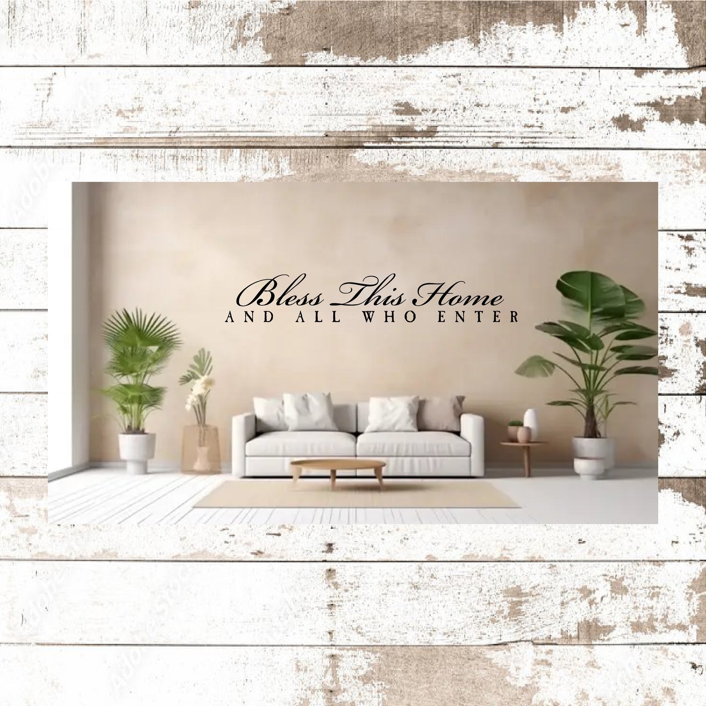 BLESS THIS HOME 2 WALL ART DECAL