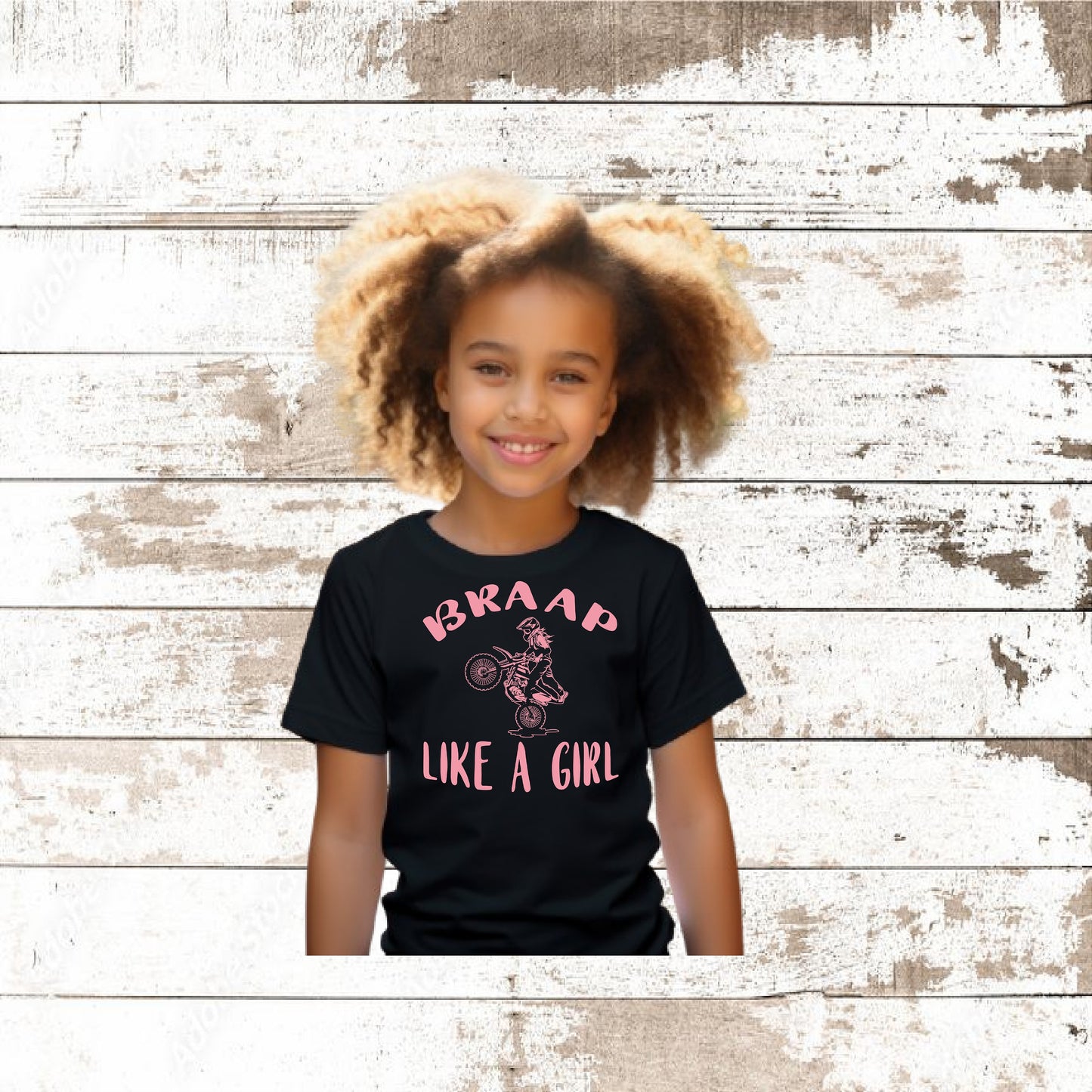 MOTOCROSS BRAAP LIKE A GIRL YOUTH T-SHIRT