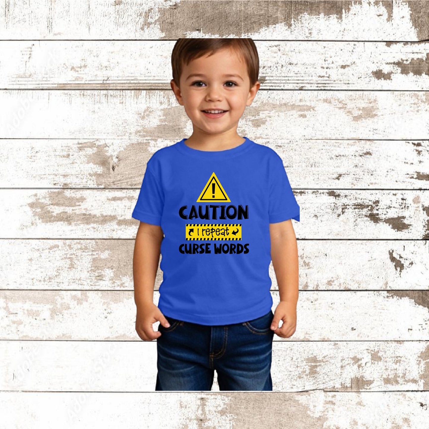 CAUTION I REPEAT CURSE WORDS TODDLER T-SHIRT