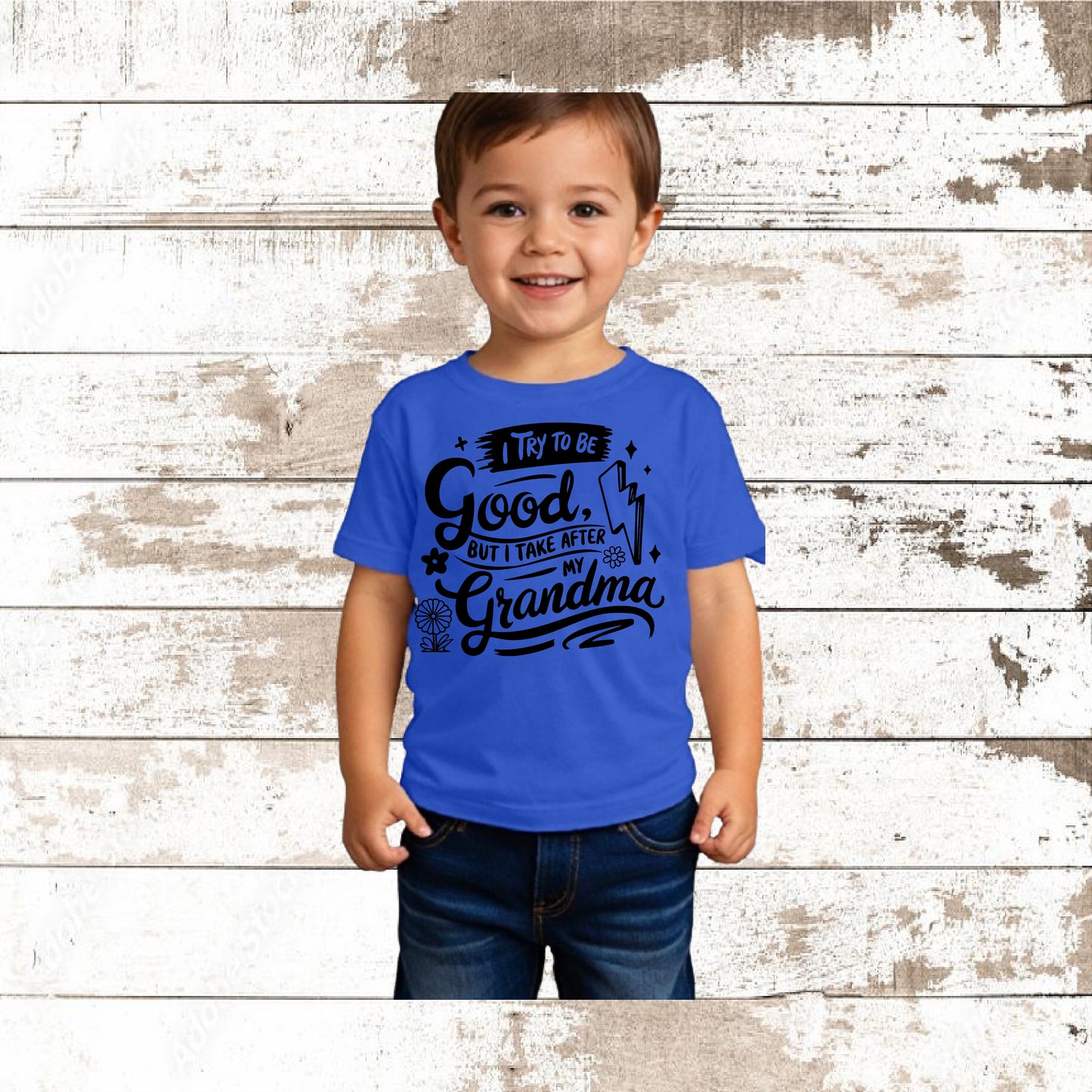 I TRY TO BE GOOD TODDLER T-SHIRT