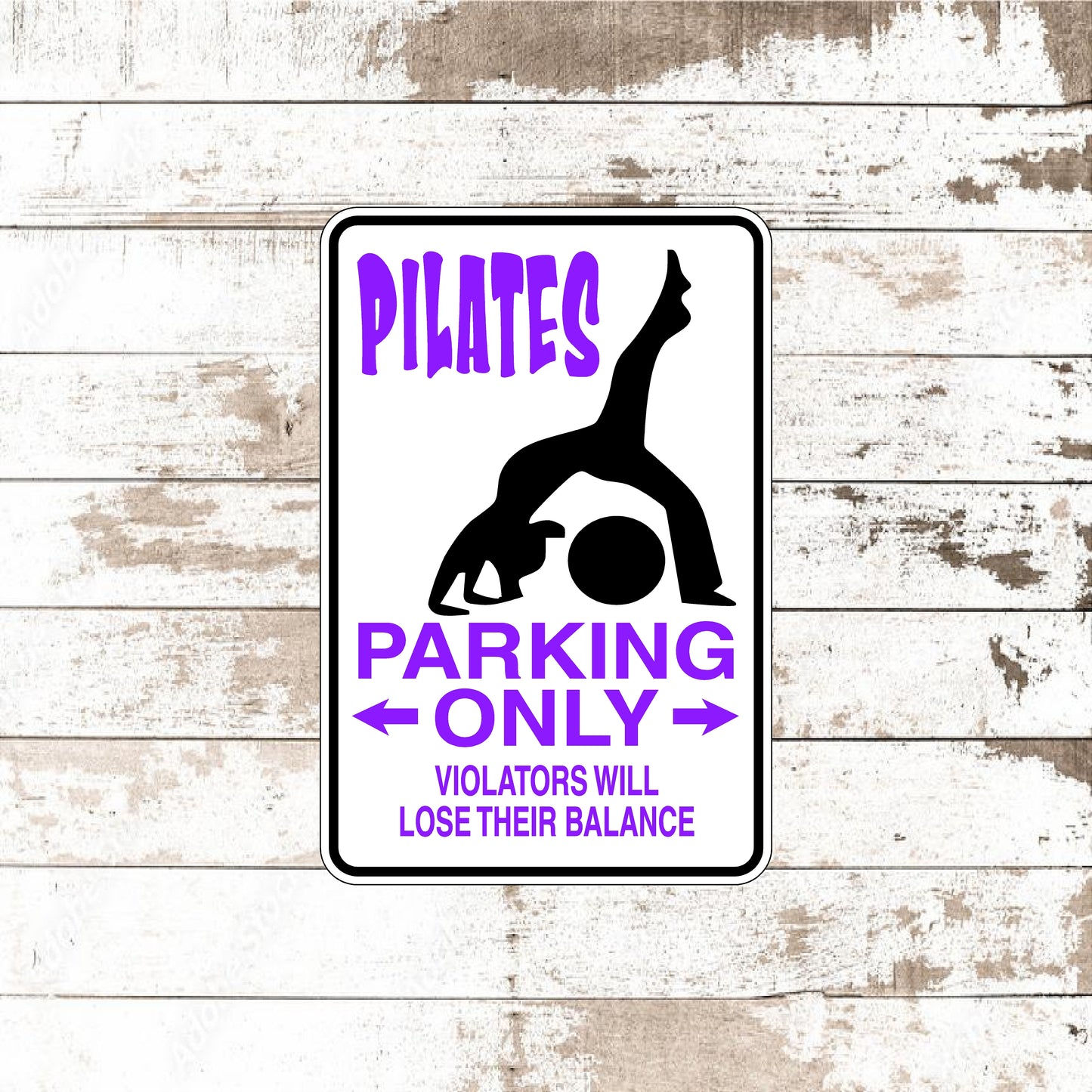 Dezert Graphic Worx,pilates,sign,aluminum