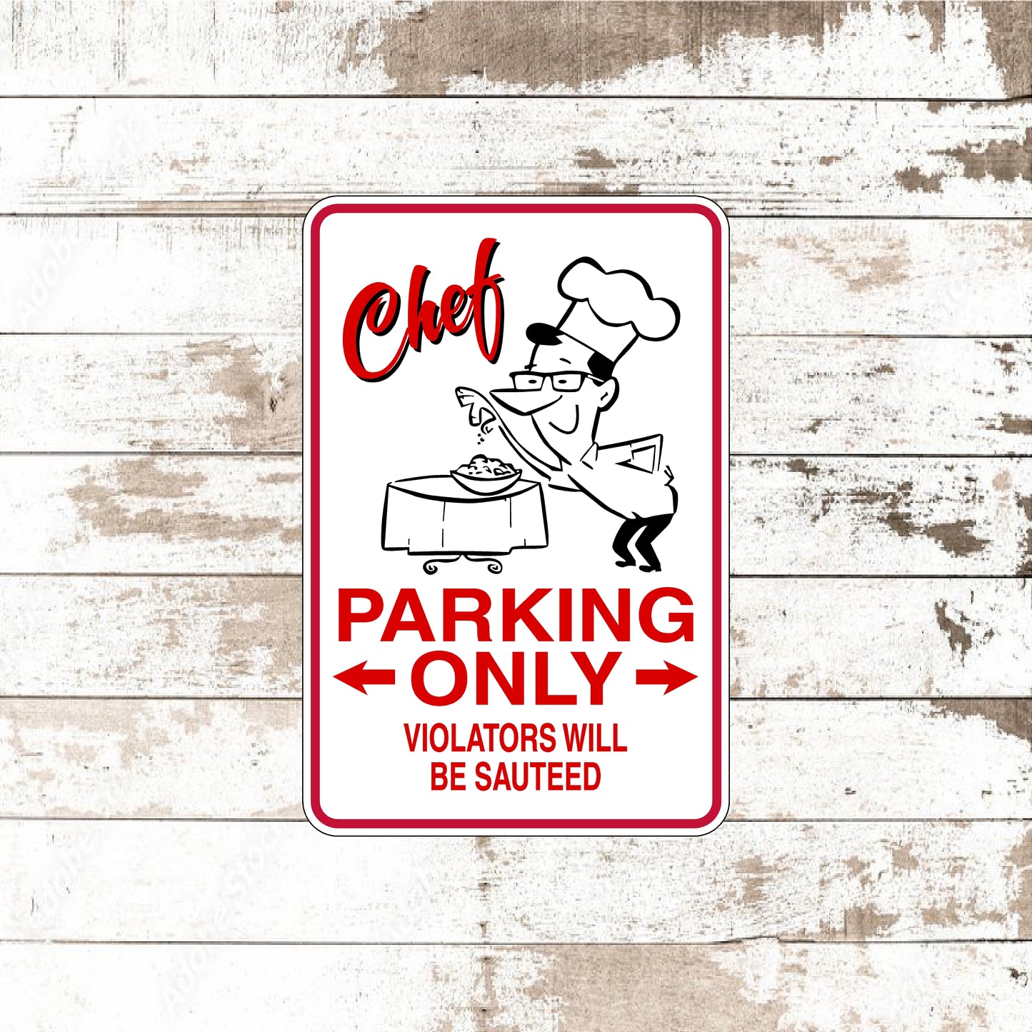 Dezert Graphic Worx,chef,cook,sign,aluminum