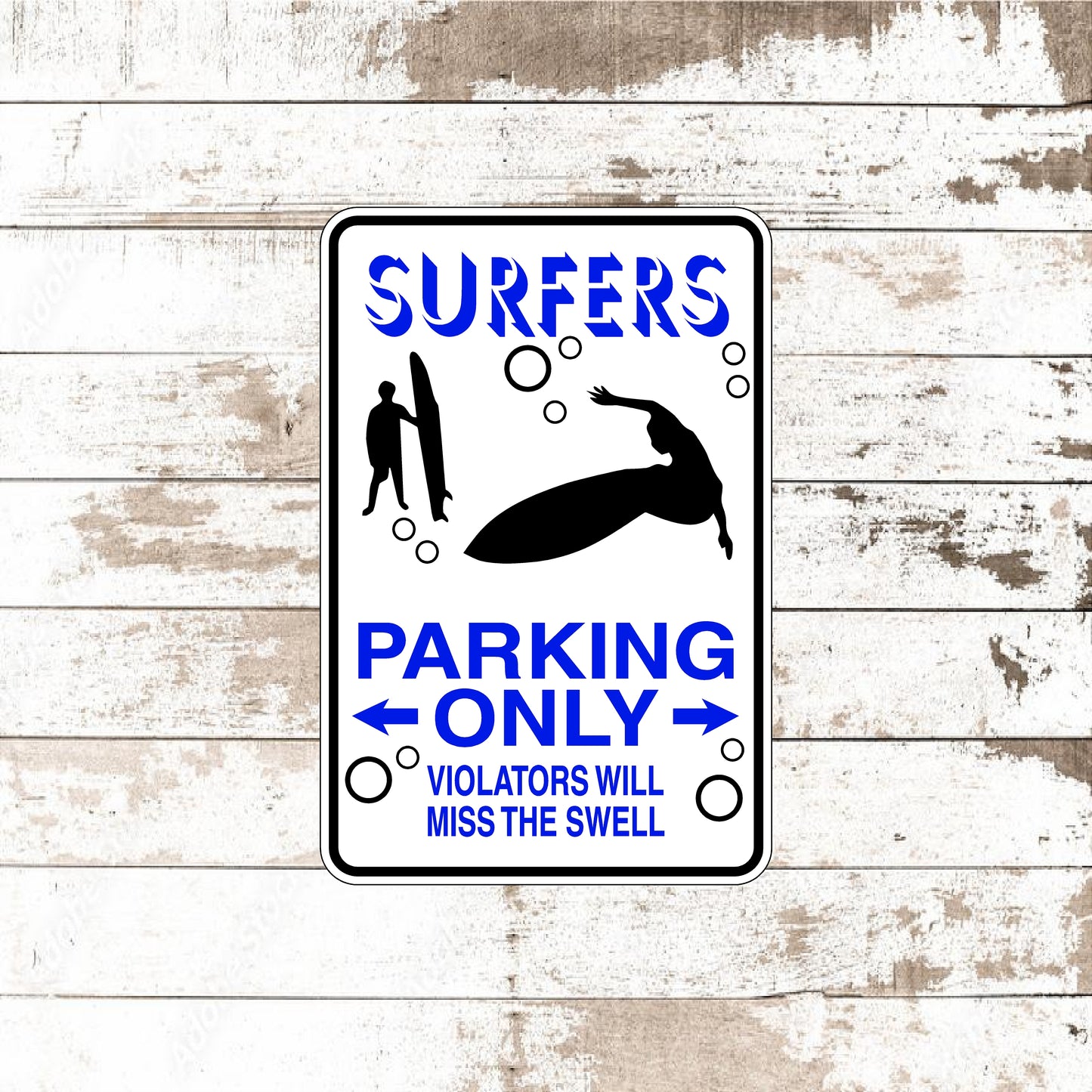 Dezert Graphic Worx, Sign, Surfing, Aluminum