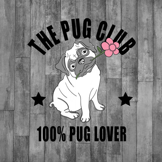 DEZERT GRAPHIC WORX, DTF TRANSFER,PUG DOG