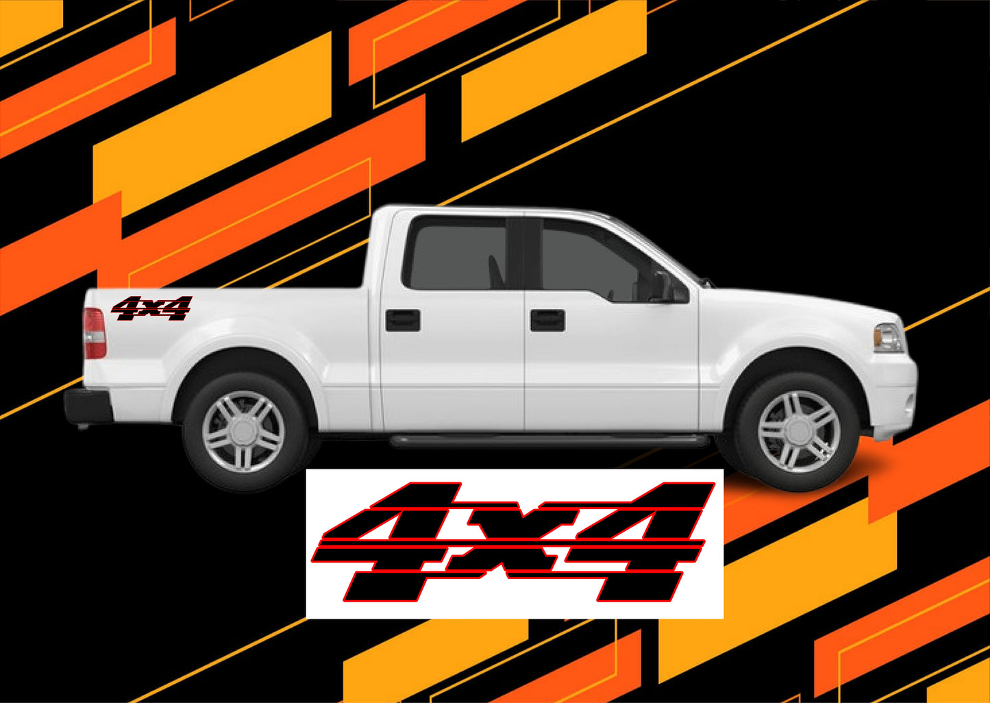 CUSTOM TRUCK BED 4X4 DECAL
