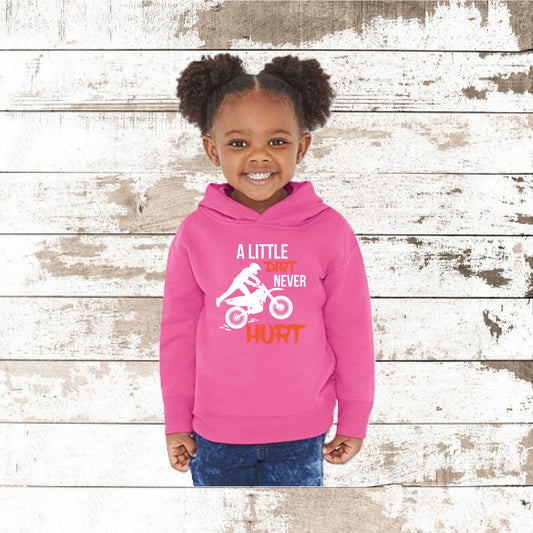 A LITTLE DIRT NEVER HURT TODDLER HOODIE