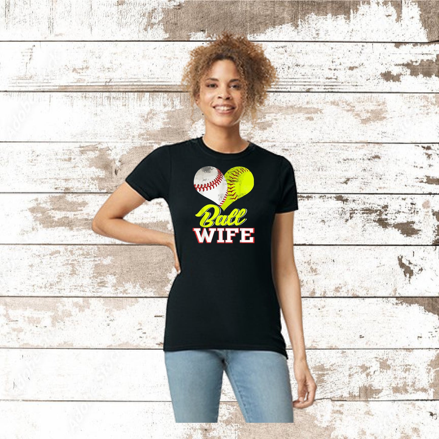 DEZERT GRAPHIC WORX,T-SHIRT,100% COTTON,BALL WIFE