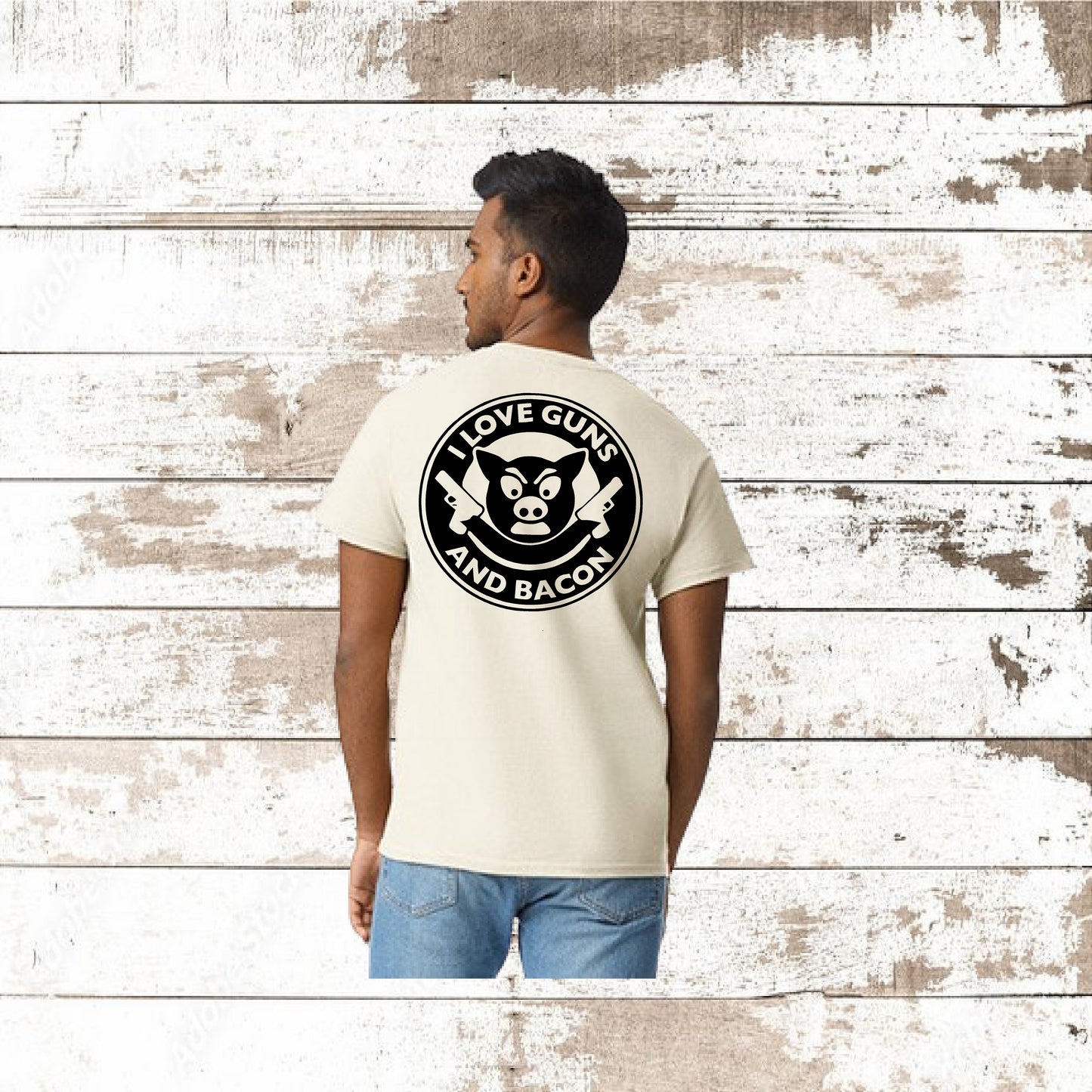 I LOVE GUNS AND BACON T-SHIRT