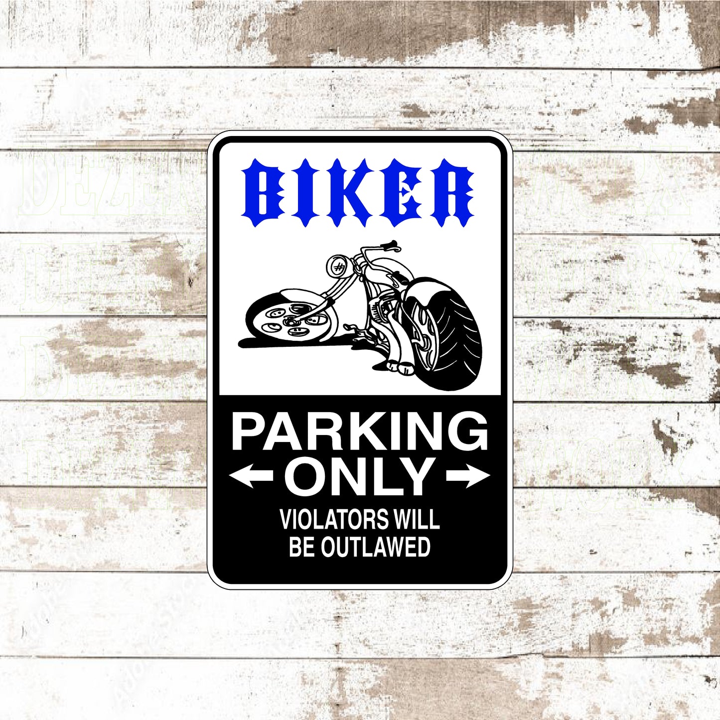 Dezert Graphic Worx,biker,sign,aluminum