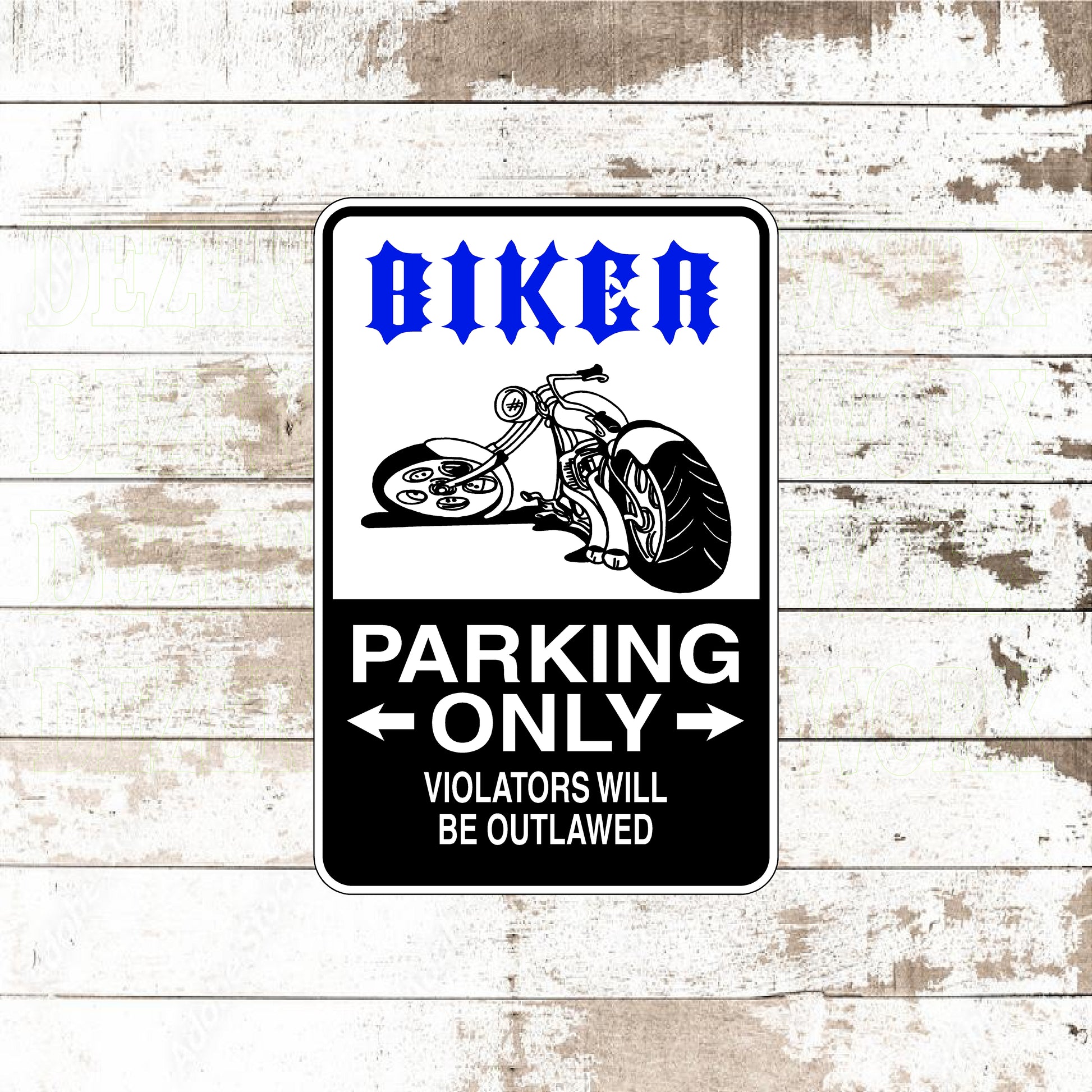 Dezert Graphic Worx,biker,sign,aluminum