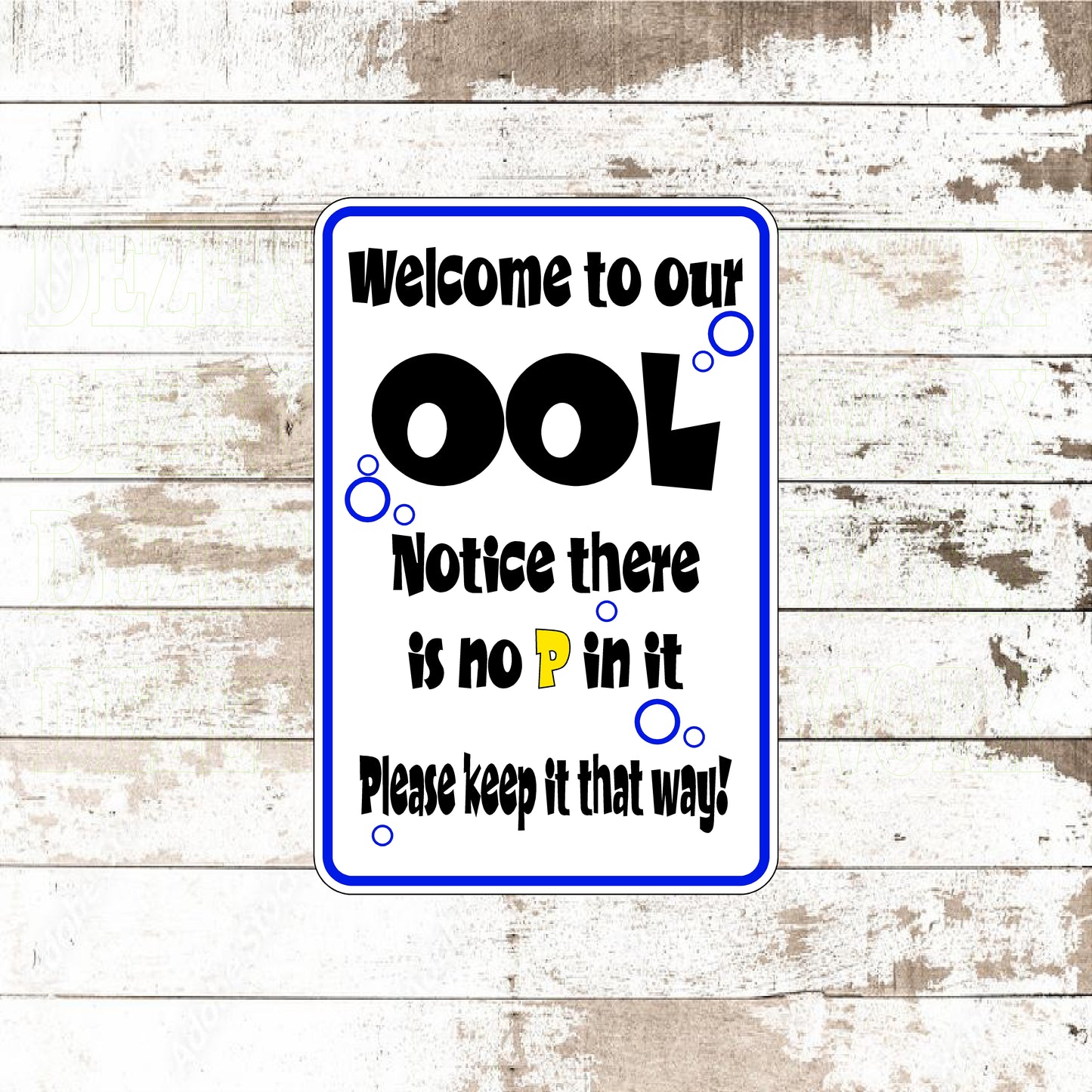 Dezert Graphic Worx,pool,sign,aluminum