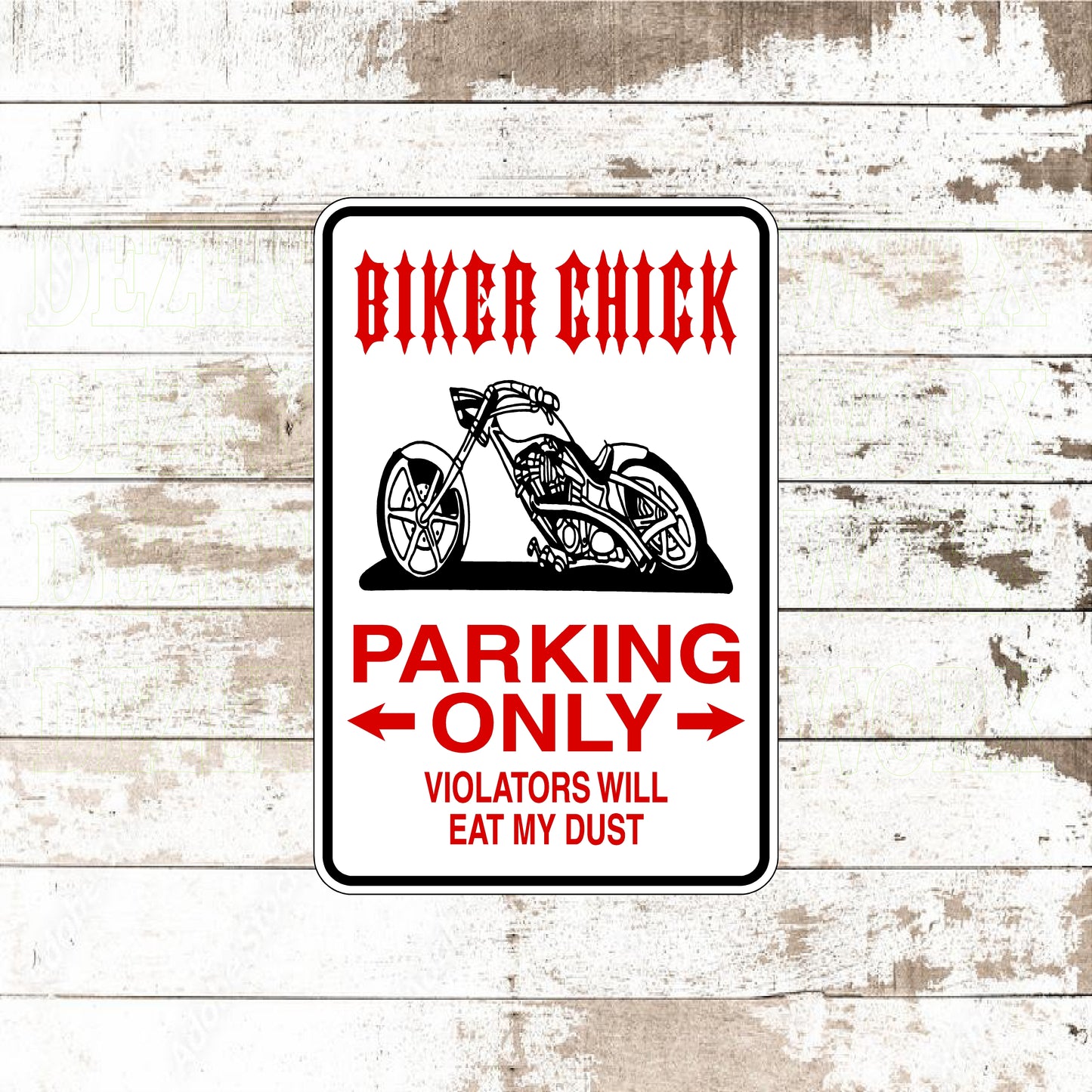 Dezert Graphic Worx,motorcycle,chopper,sign,aluminum