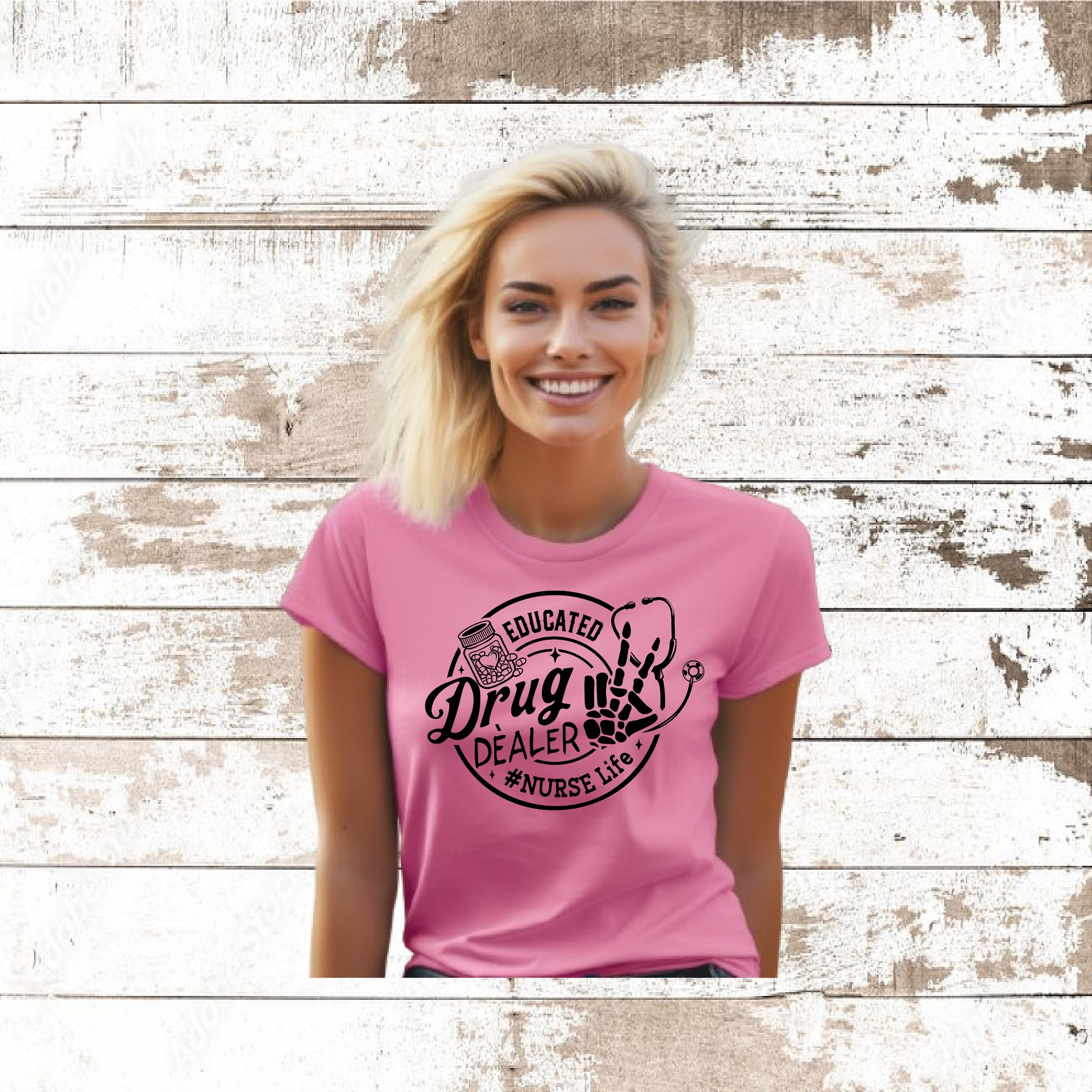 DEZERT GRAPHIC WORX,T-SHIRT,100% COTTON,NURSE,NURSE LIFE