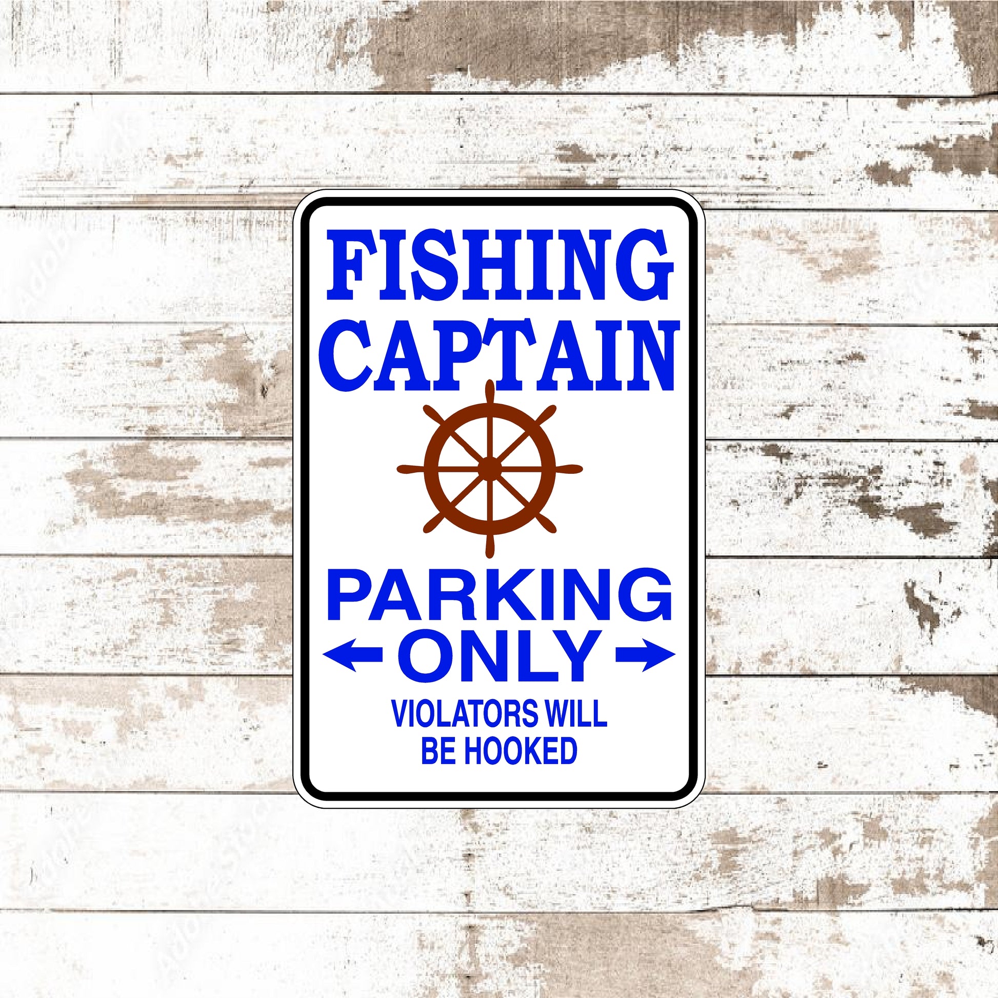 Dezert Graphic Worx,fishing captain,sign,aluminum