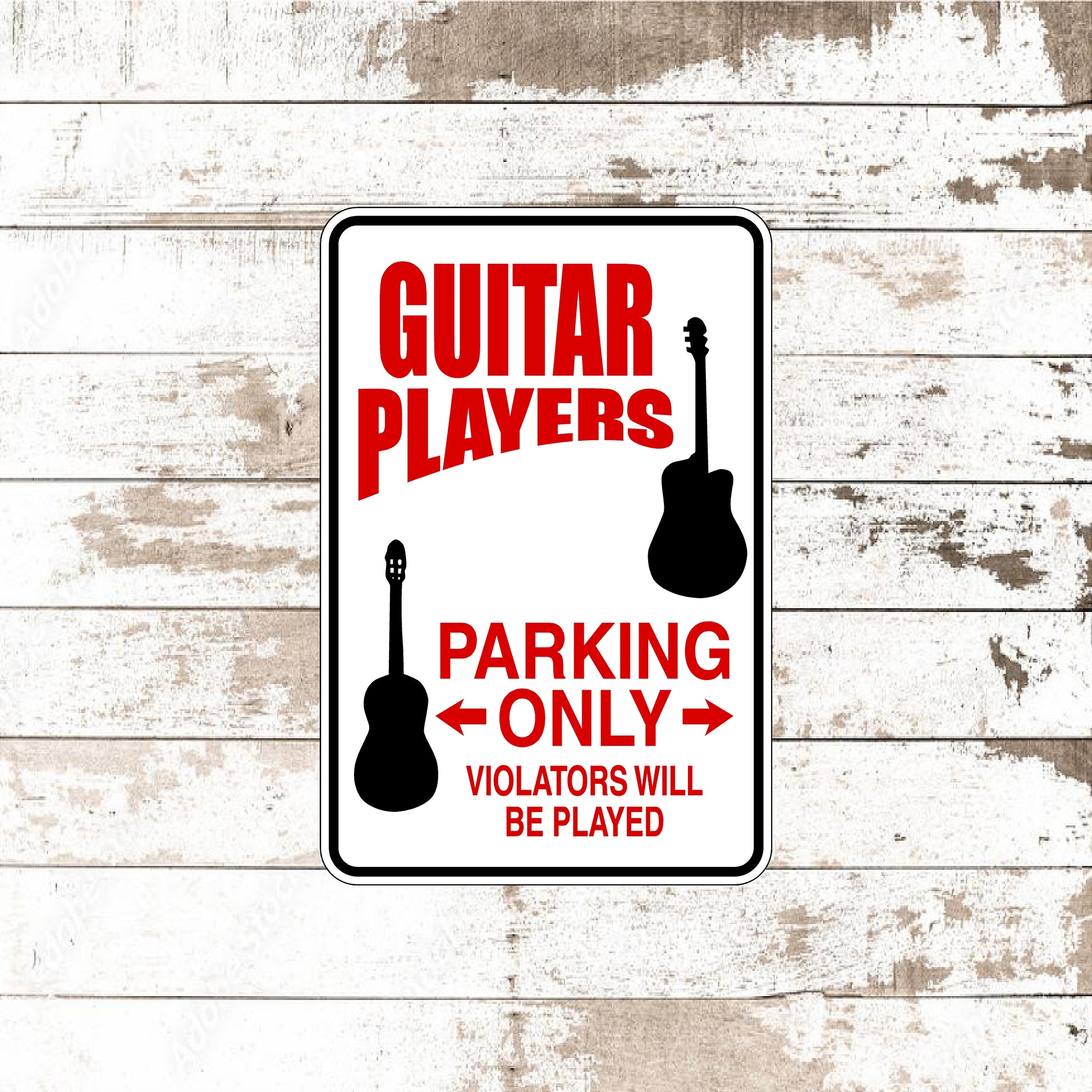 Dezert Graphic Worx,guitar player,sign,aluminum
