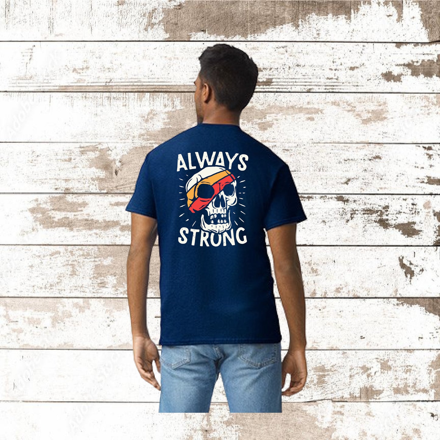 SKULL ALWAYS STRONG T-SHIRT