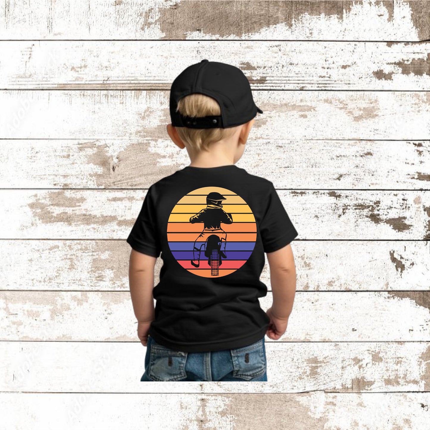 DIRT BIKE COLORFUL TODDLER T-SHIRT
