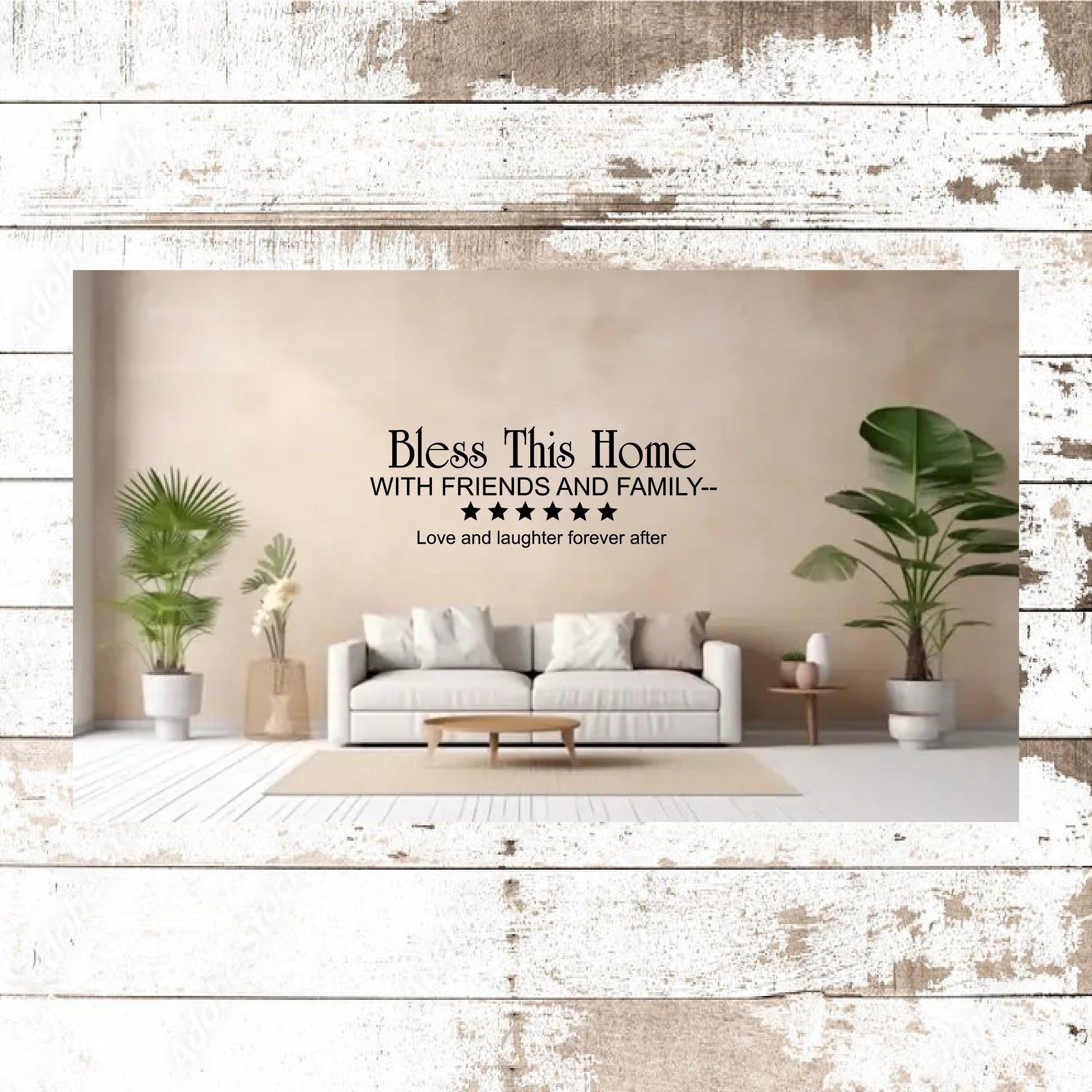 Bless This Home Wall Art Decal – Inspirational Vinyl