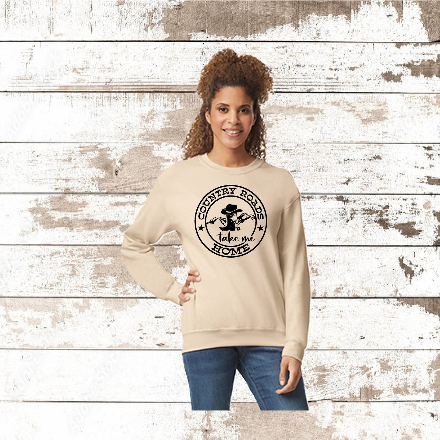DEZERT GRAPHIC WORX,SWEATSHIRT,100% COTTON,COUNTRY ROADS