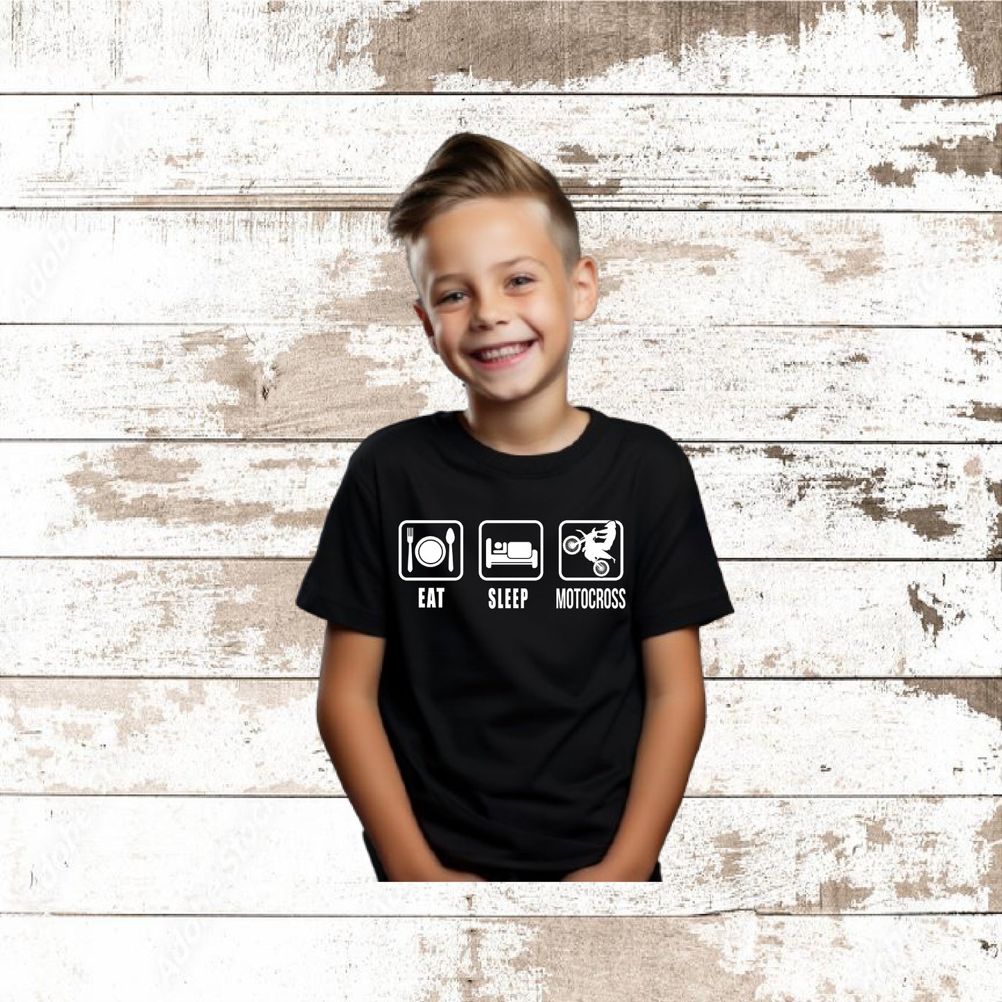 MOTOCROSS EAT, SLEEP, MOTOCROSS YOUTH T-SHIRT