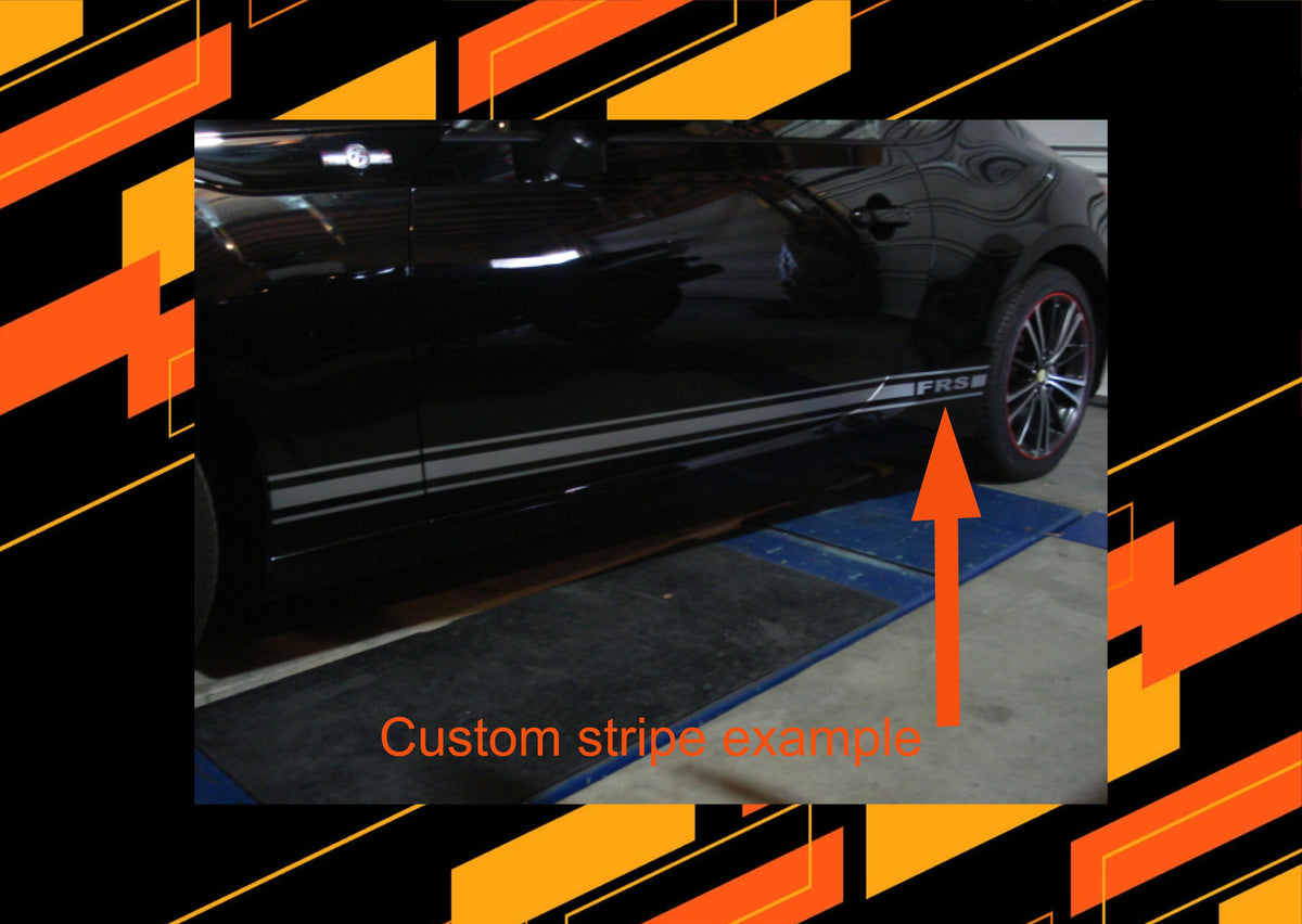 Custom Rocker Panel Decals CUSTOM ROCKER PANEL STRIPES WITH YOUR TEXT - Dezert Graphic Worx