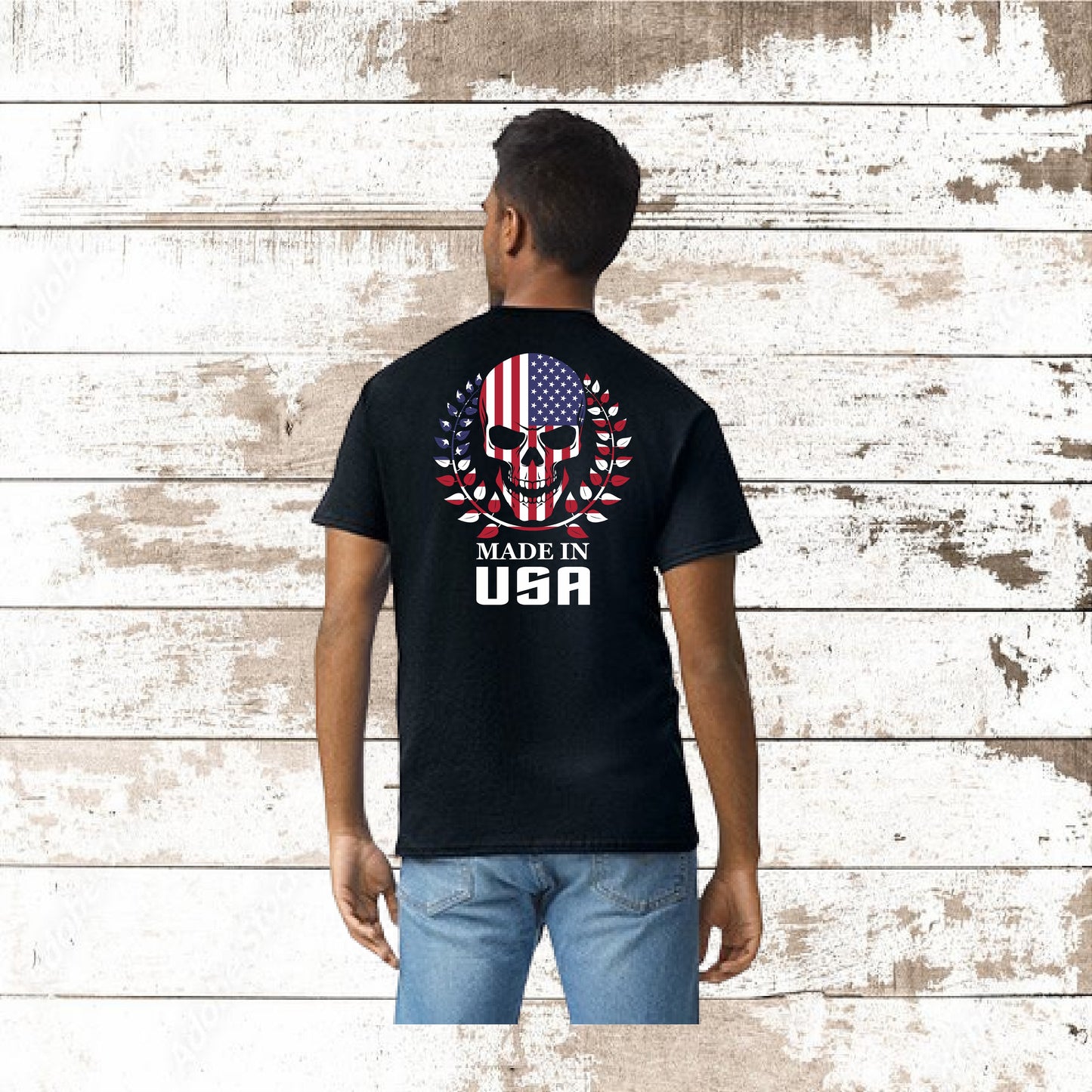 SKULL MADE IN USA T-SHIRT