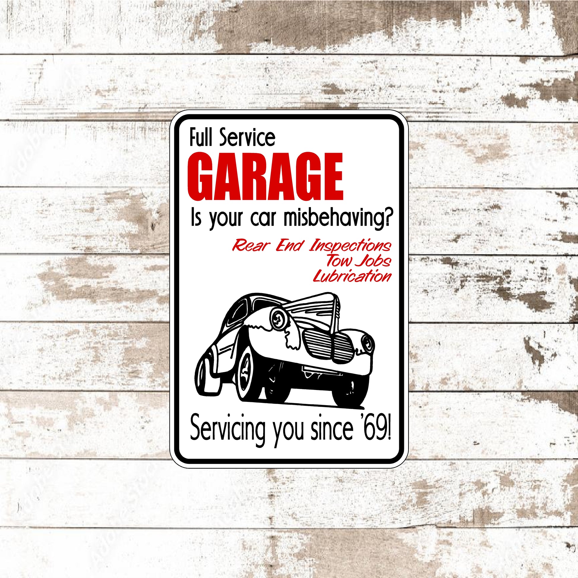Dezert Graphic Worx,garage,hot rod,speedster,sign,aluminum