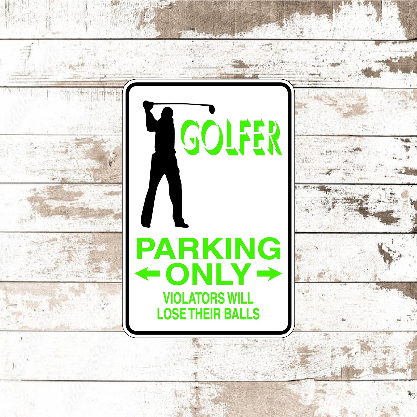 Dezert Graphic Worx,golfer,sign,aluminum
