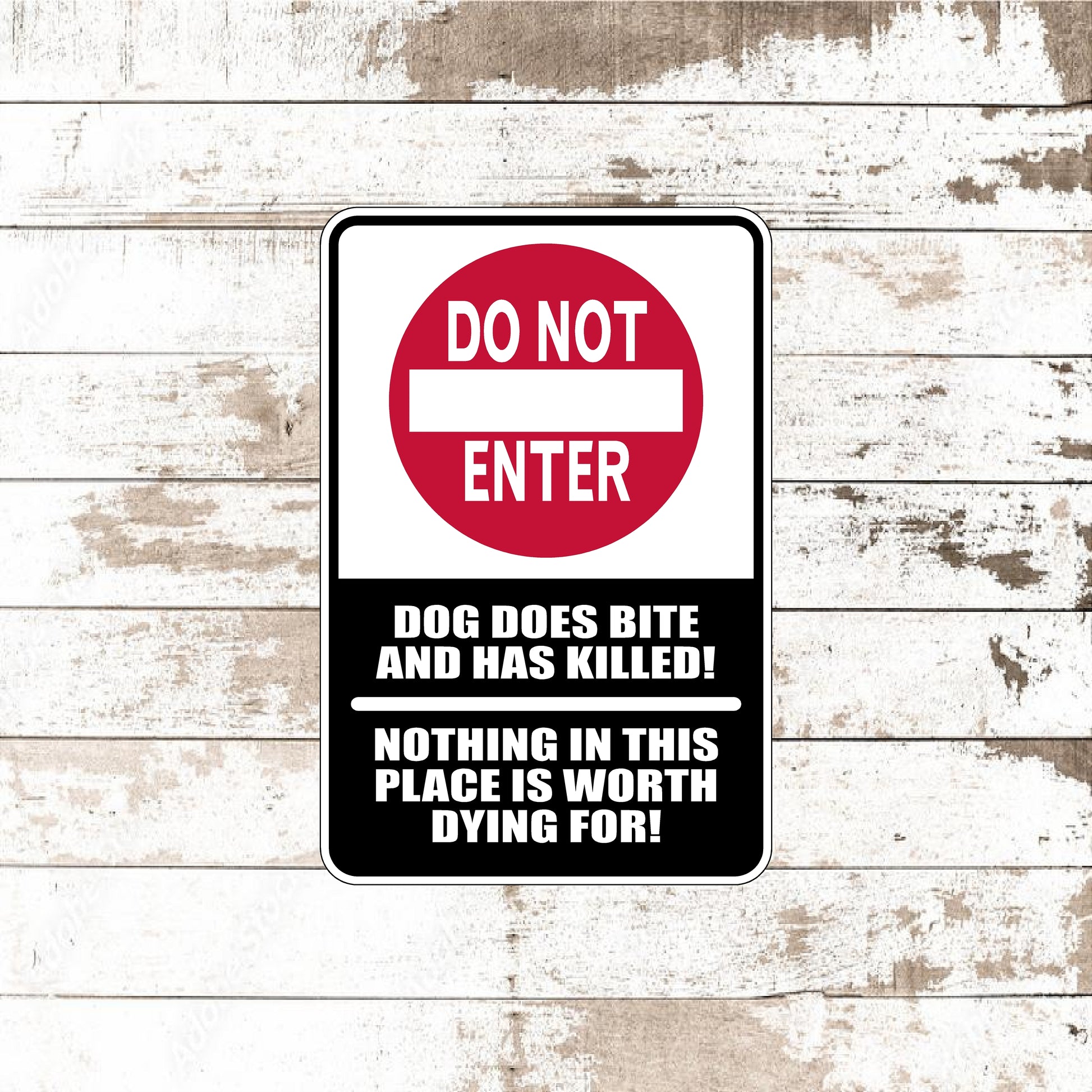 Dezert Graphic Worx,do not enter,dog,sign,aluminum