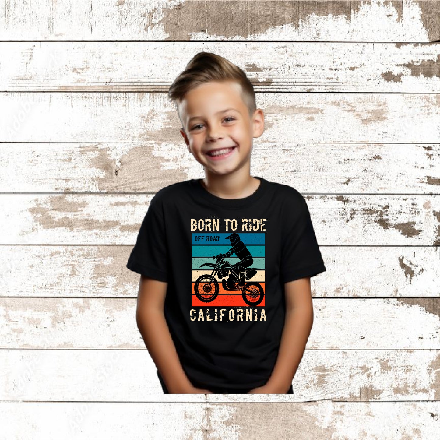 MOTORCYCLE BORN TO RIDE YOUTH T-SHIRT