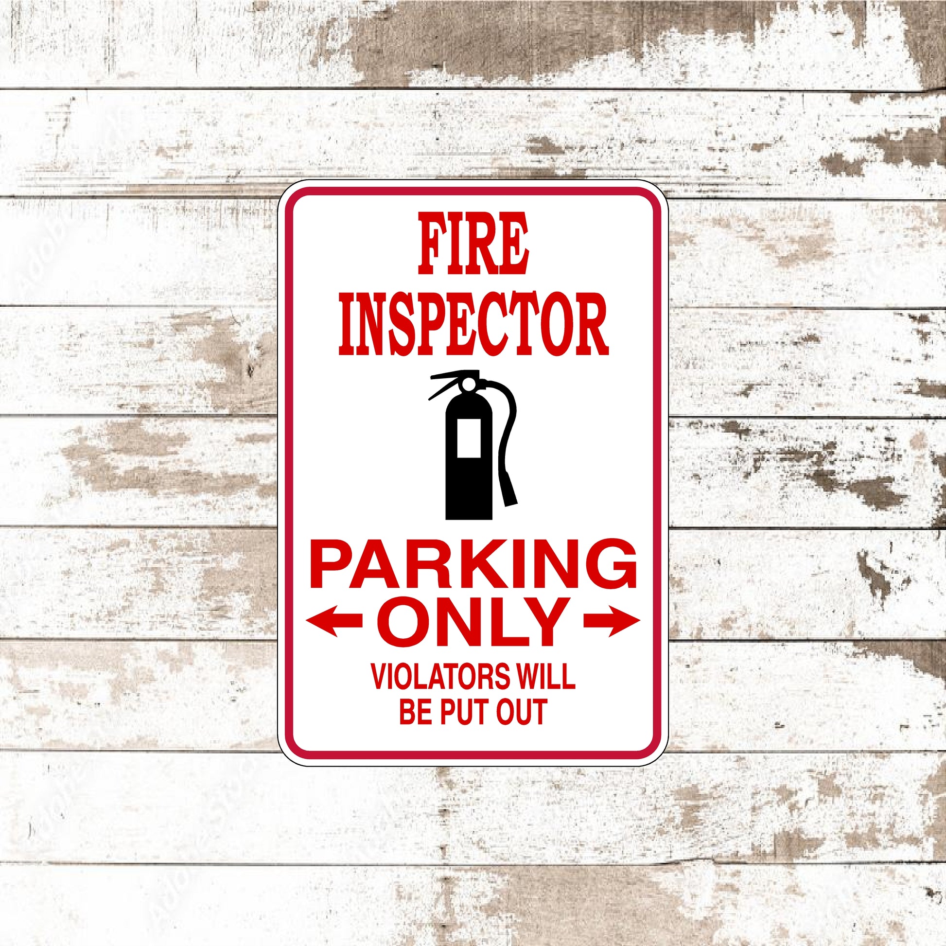 Dezert Graphic Worx,fire inspector,sign,aluminum