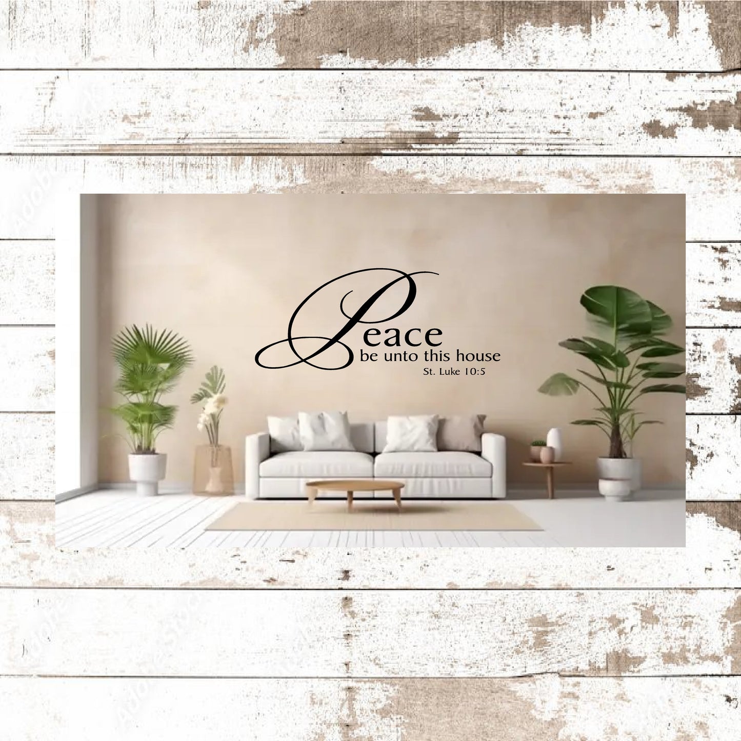 PEACE BE UNTO THIS HOUSE WALL ART DECAL