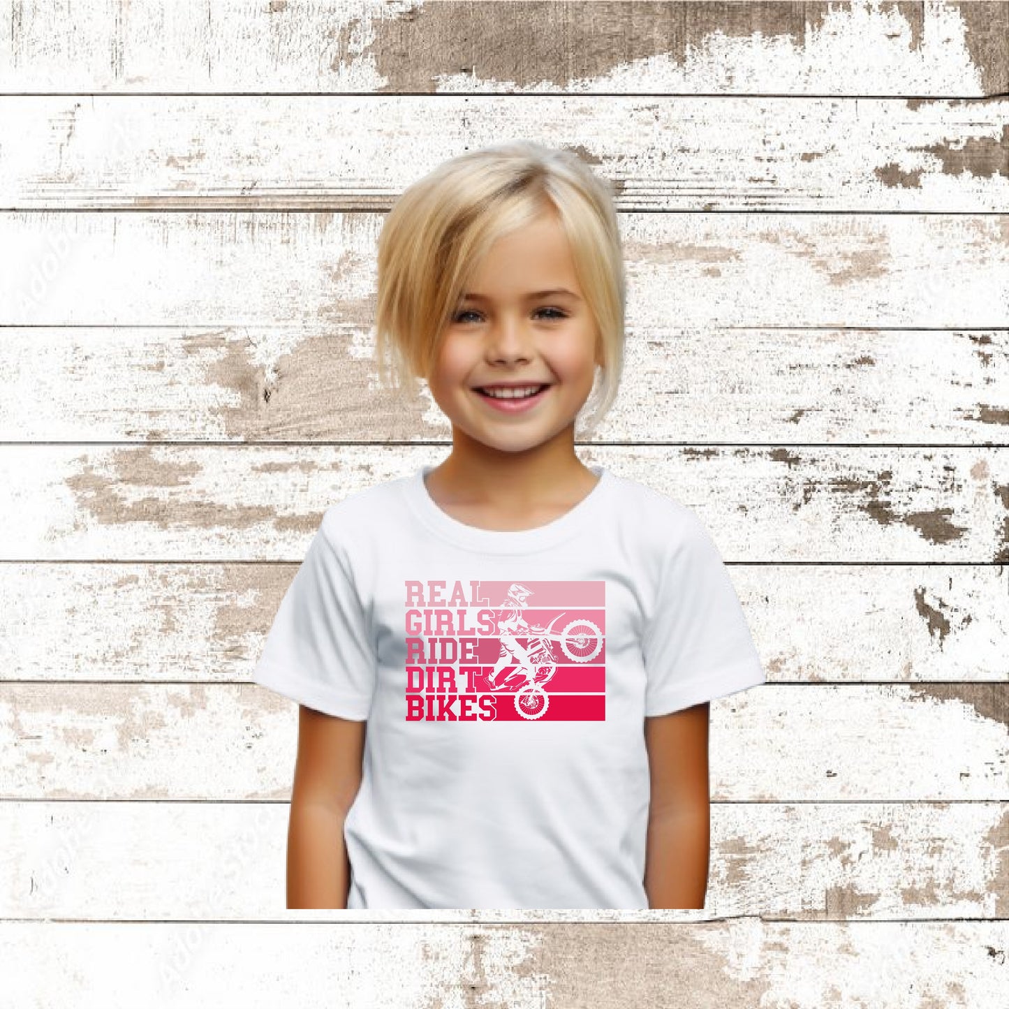 MOTOCROSS REAL GIRLS RIDE DIRT BIKES YOUTH T-SHIRT