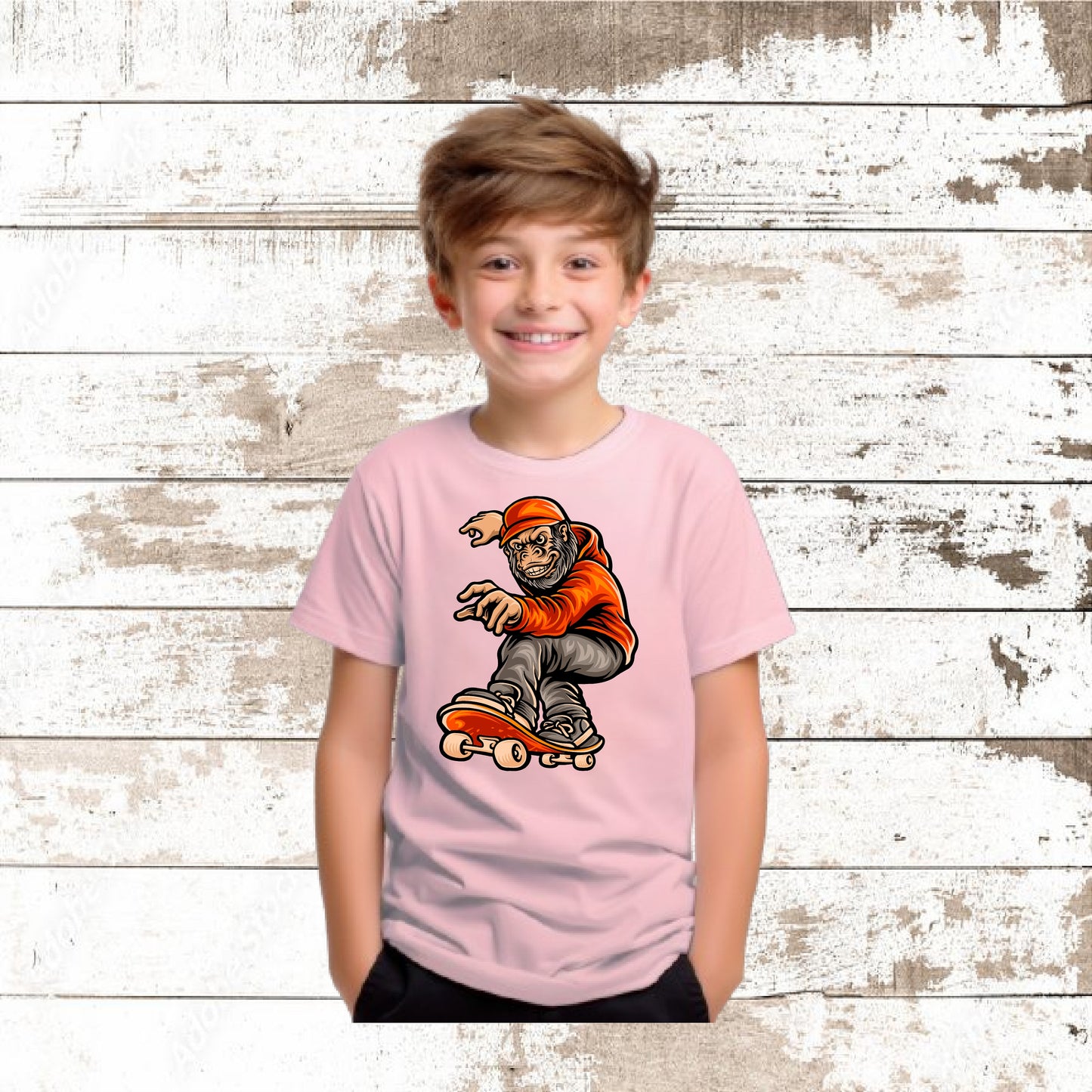 SKATEBOARDING MONKEY YOUTH T-SHIRT