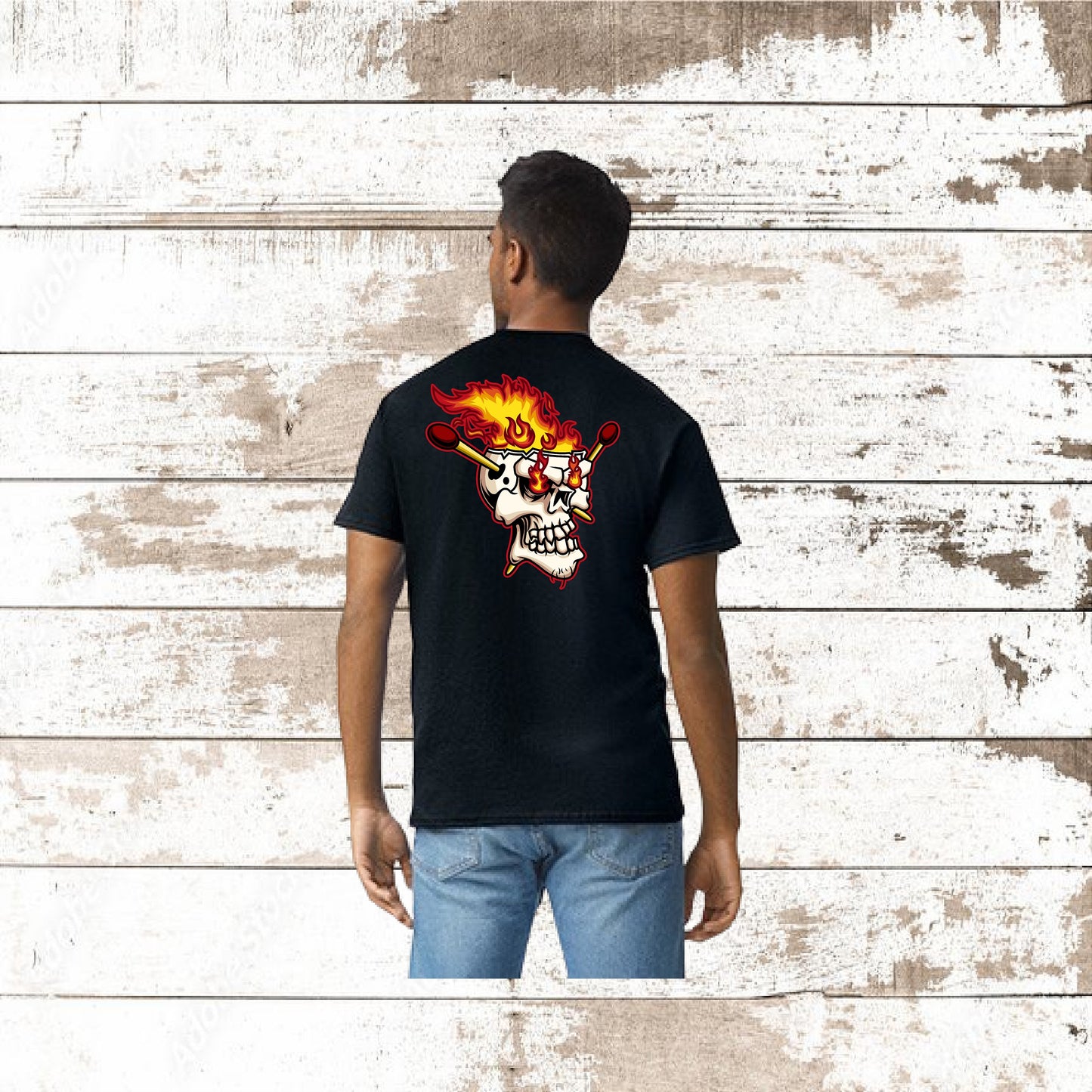 SKULL ON FIRE T-SHIRT