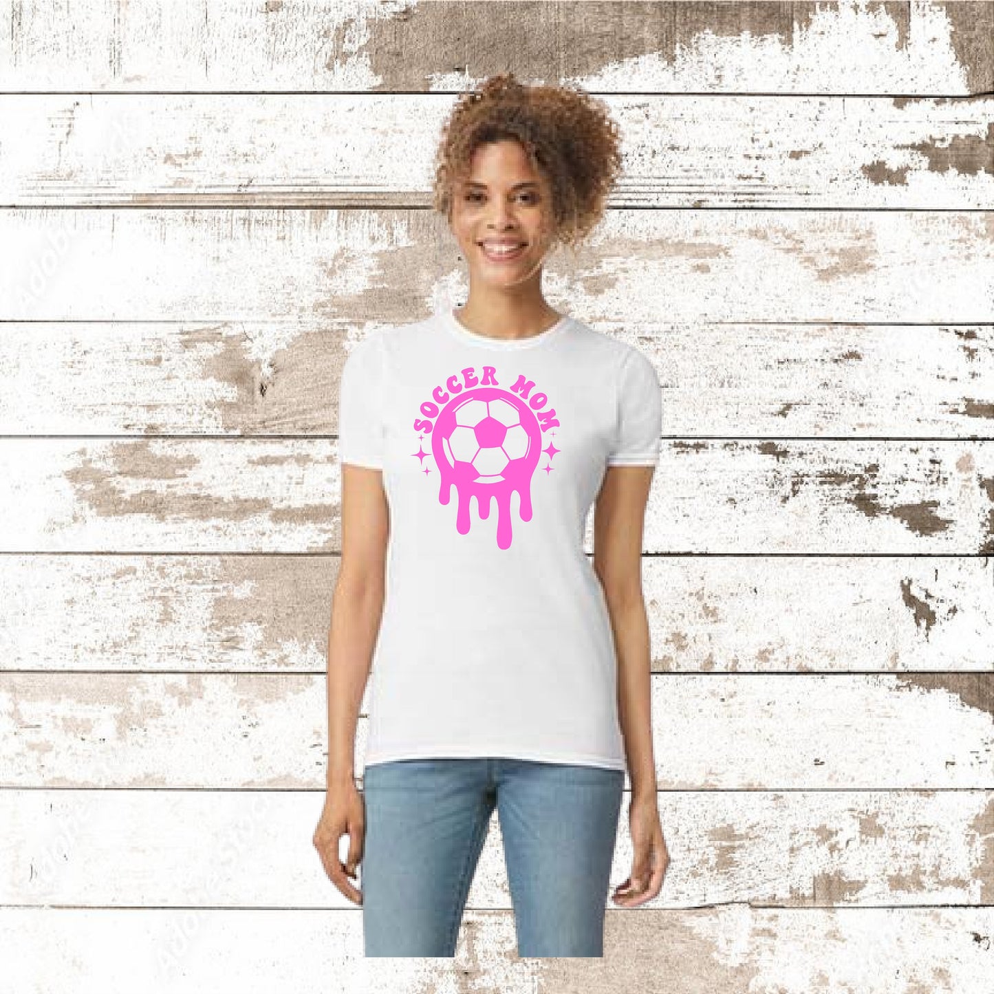 DEZERT GRAPHIC WORX,T-SHIRT,100% COTTON,SOCCER,SOCCER MOM DRIP