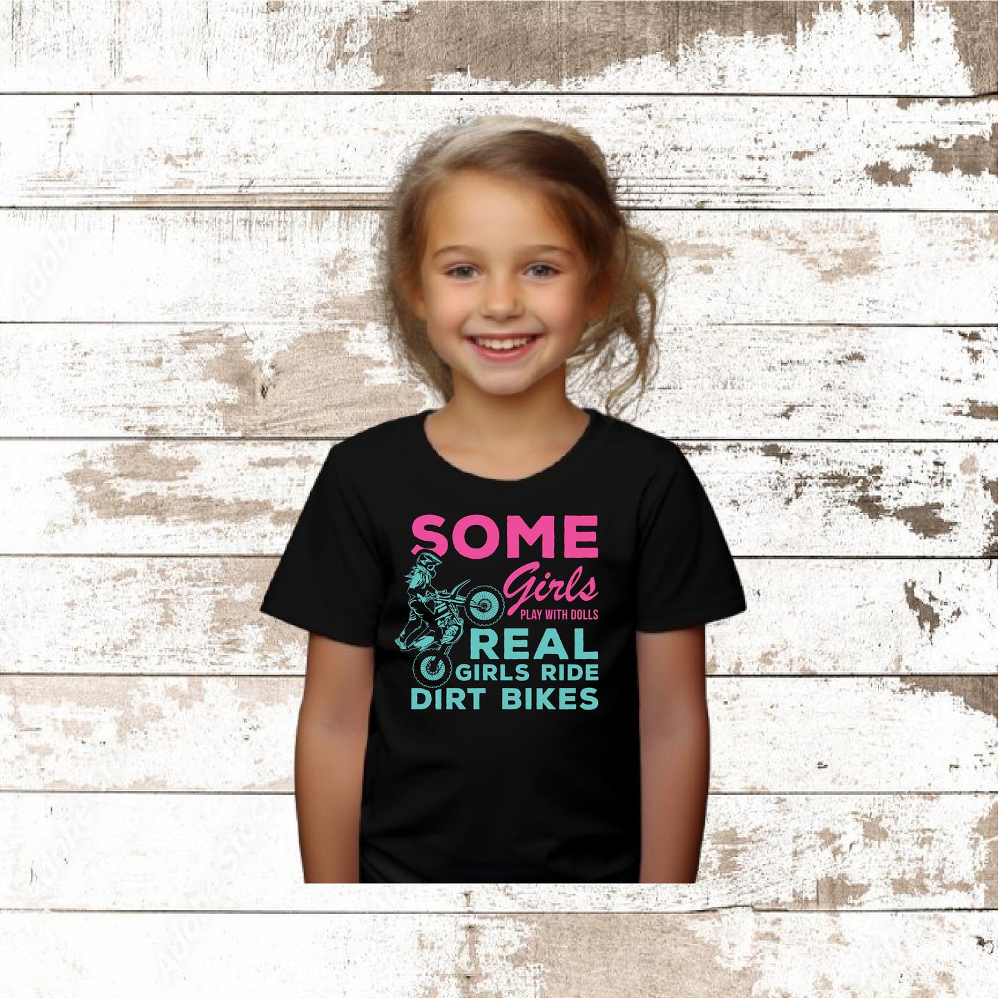 MOTOCROSS SOME GIRLS PLAY WITH DOLLS YOUTH T-SHIRT