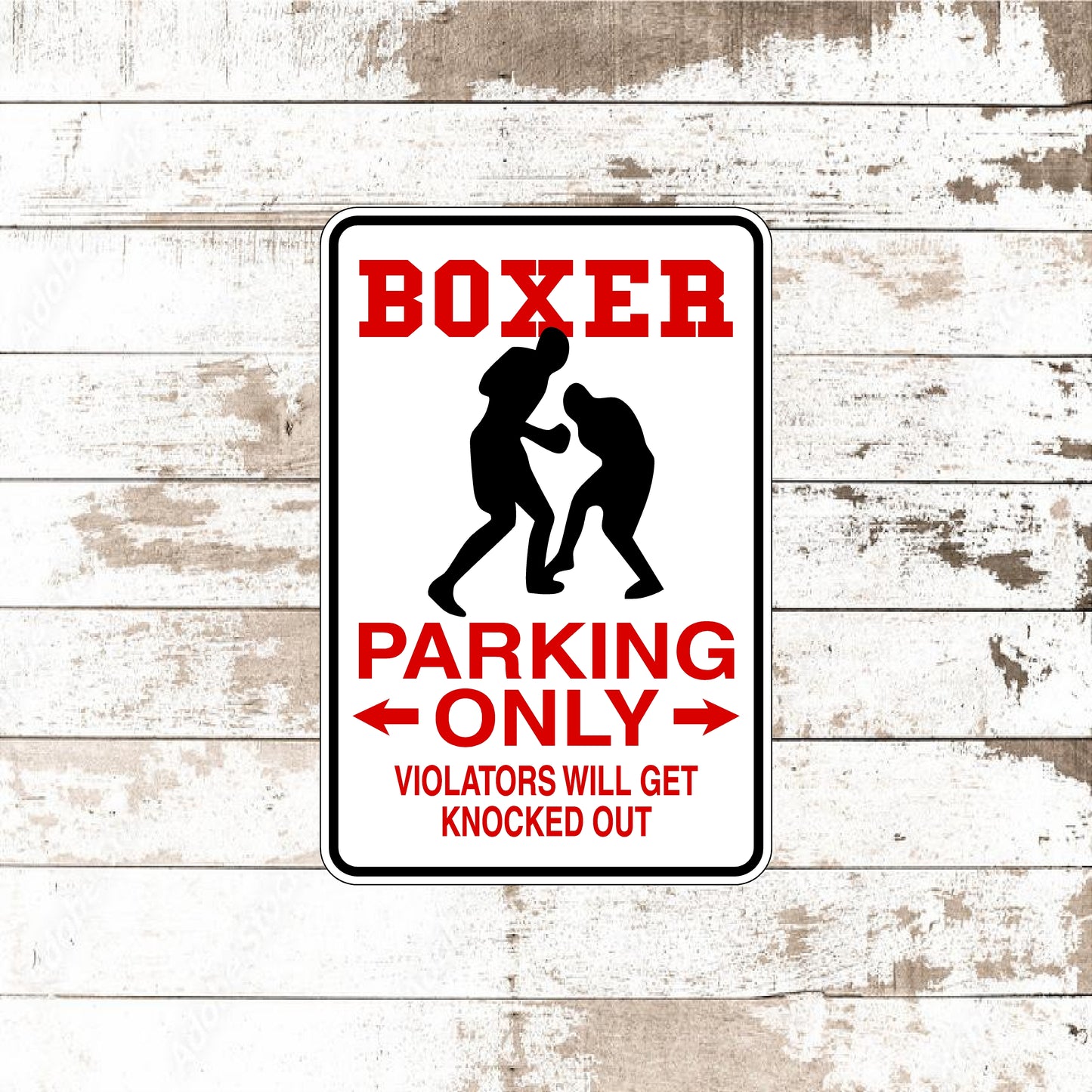Dezert Graphic Worx,boxer,sign,aluminum