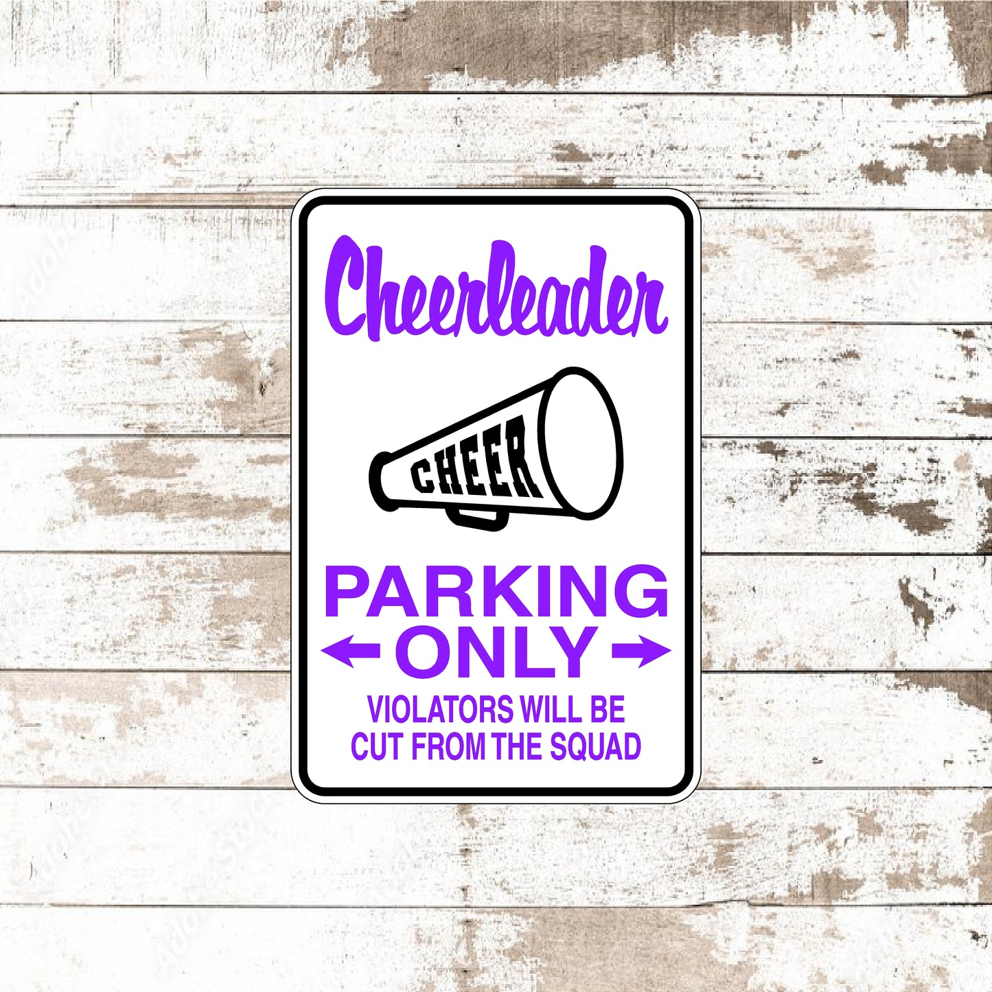 Dezert Graphic Worx,cheerleader,sign,aluminum
