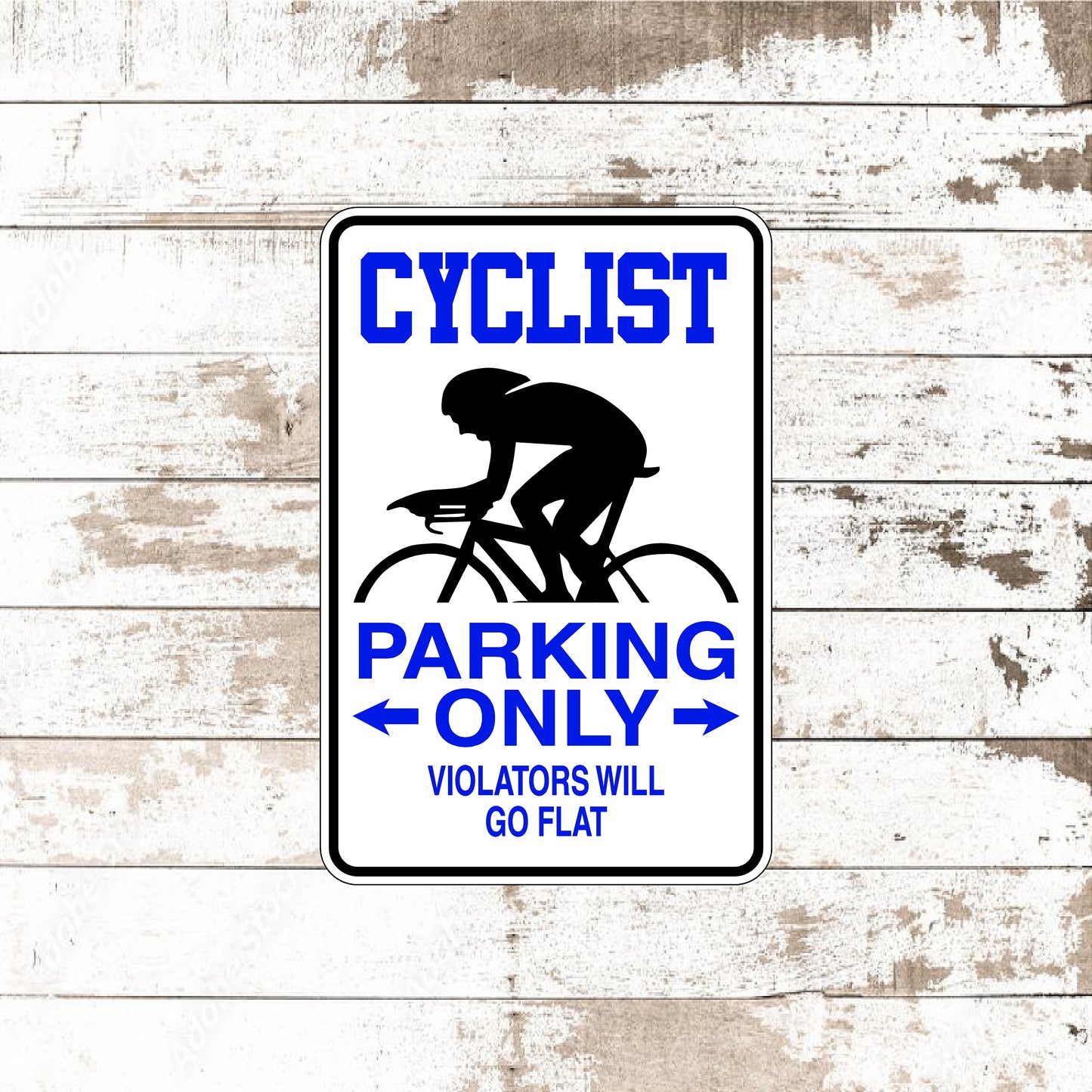 Dezert Graphic Worx,cyclist,sign,aluminum