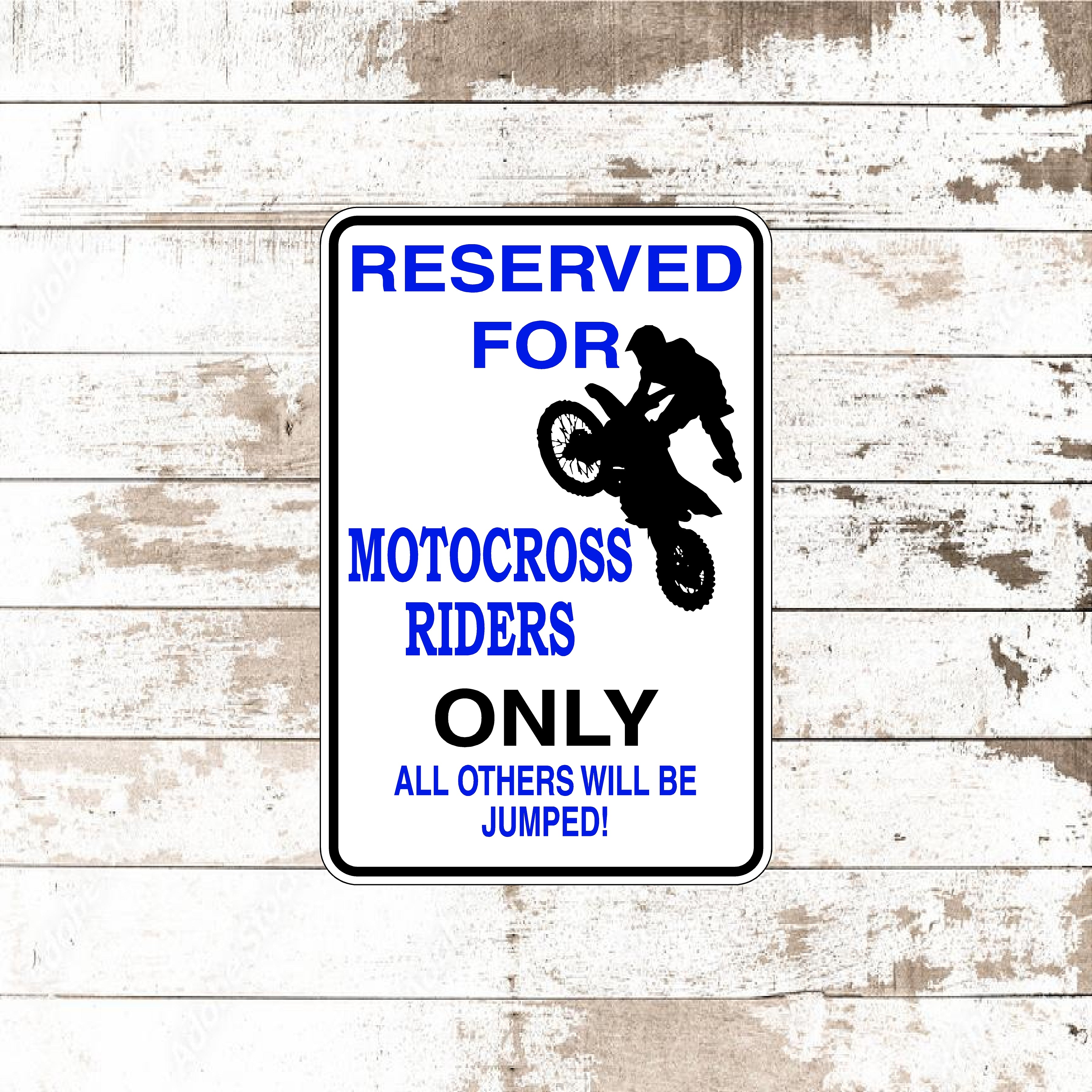 Motor Rider Sign Motocross Rider Sign - Dezert Graphic Worx