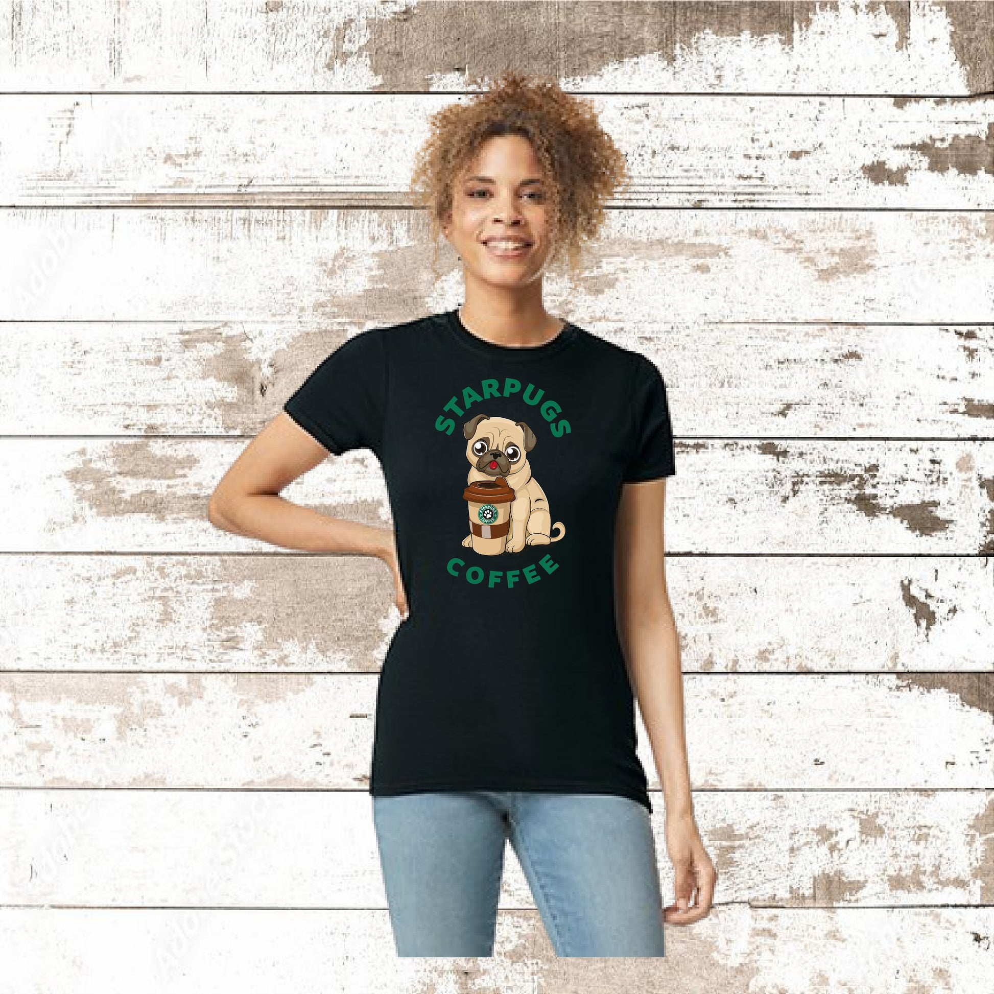 DEZERT GRAPHIC WORX,T-SHIRT,100% COTTON,DOG,PUG